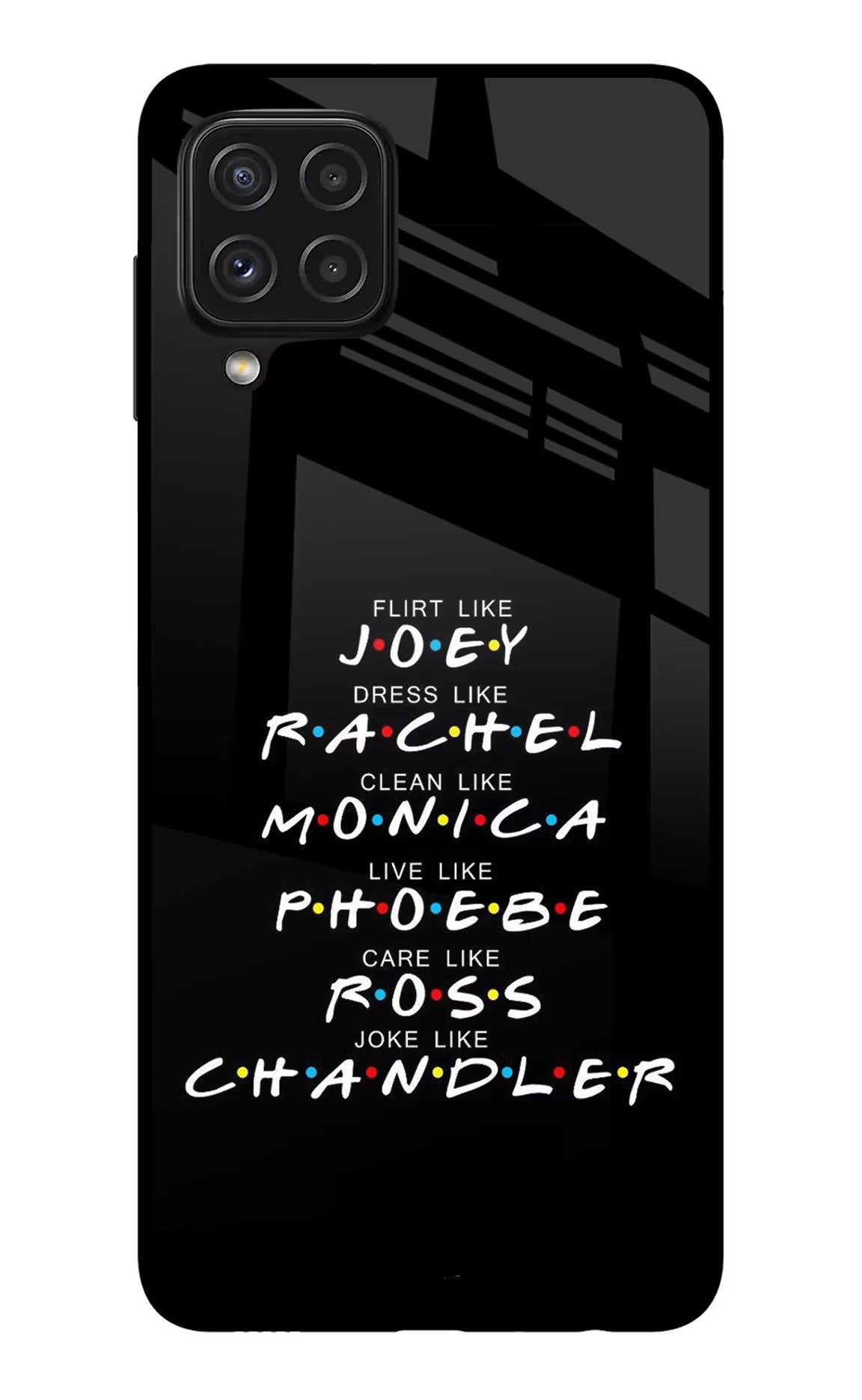 FRIENDS Character Samsung A22 4G Glass Case - FRIENDS Character Samsung A22 4G Glass Case FRIENDS Character Samsung A22 4G Glass Case