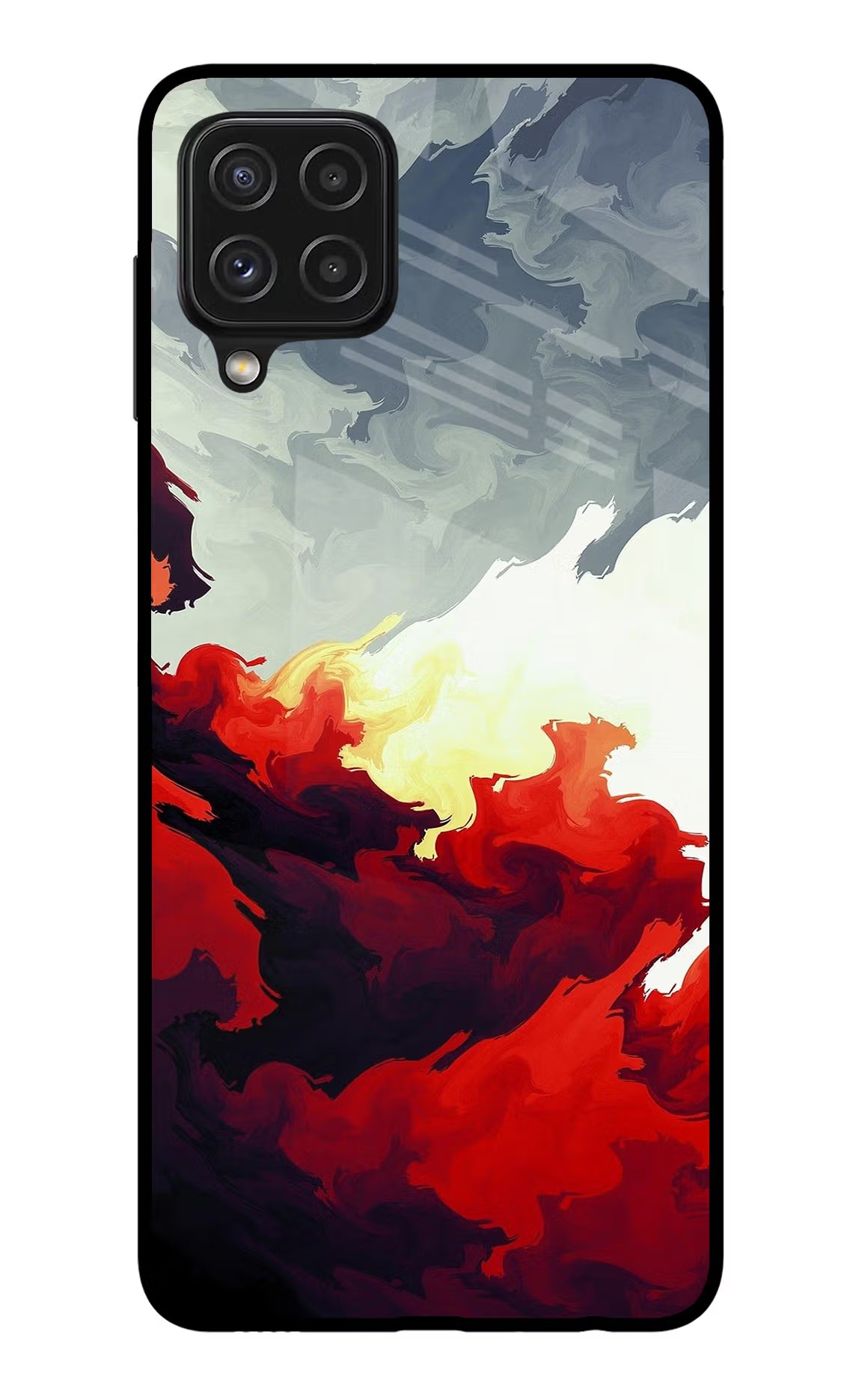 Fire Cloud Samsung A22 4G Glass Case - Fire Cloud Samsung A22 4G Glass Case Fire Cloud Samsung A22 4G Glass Case