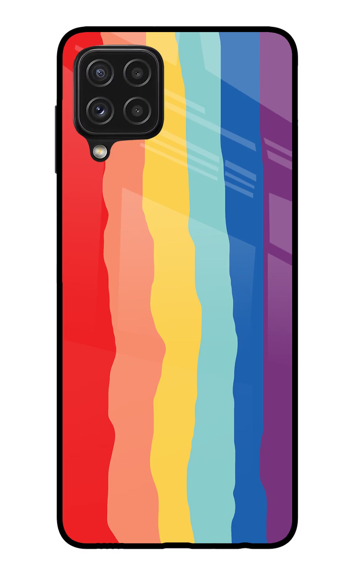 Rainbow Samsung A22 4G Glass Case - Rainbow Samsung A22 4G Glass Case Rainbow Samsung A22 4G Glass Case