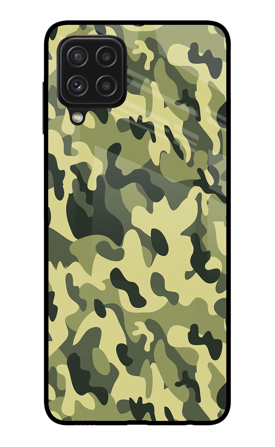 Camouflage Samsung A22 4G Glass Case - Camouflage Samsung A22 4G Glass Case Camouflage Samsung A22 4G Glass Case