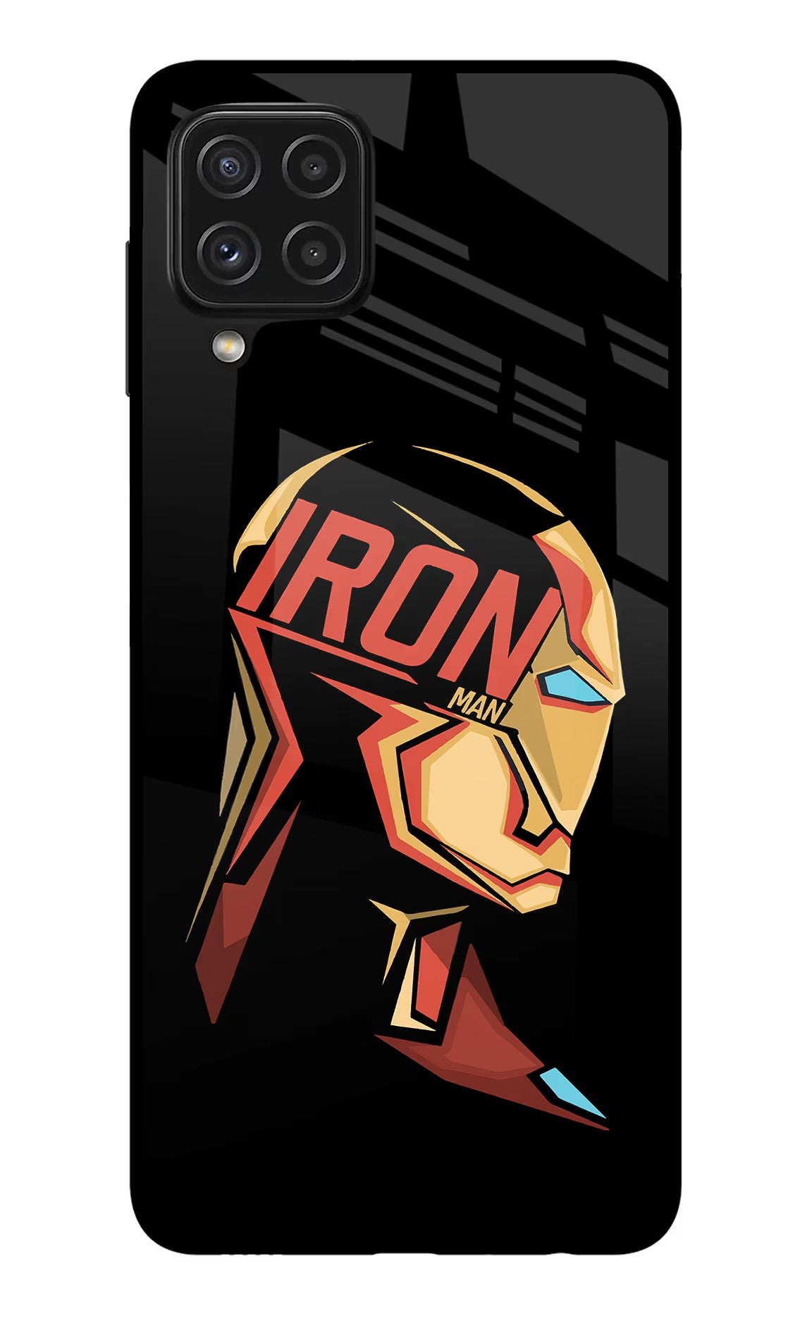 IronMan Samsung A22 4G Back Cover - IronMan Samsung A22 4G Glass Case Back Cover by Casekaro IronMan Samsung A22 4G Glass Case Back Cover by Casekaro