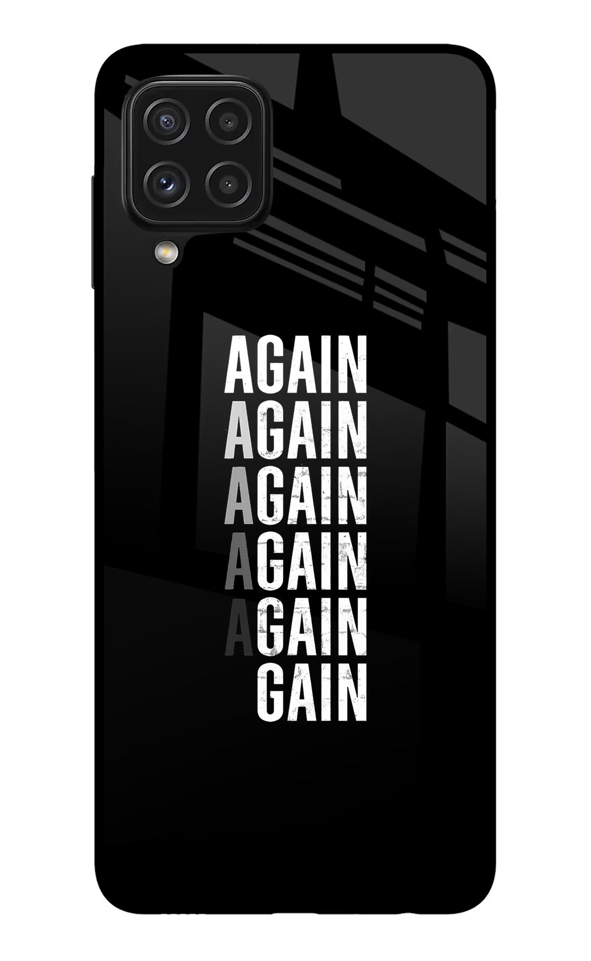 Again Again Gain Samsung A22 4G Glass Case - Again Again Gain Samsung A22 4G Glass Case Again Again Gain Samsung A22 4G Glass Case