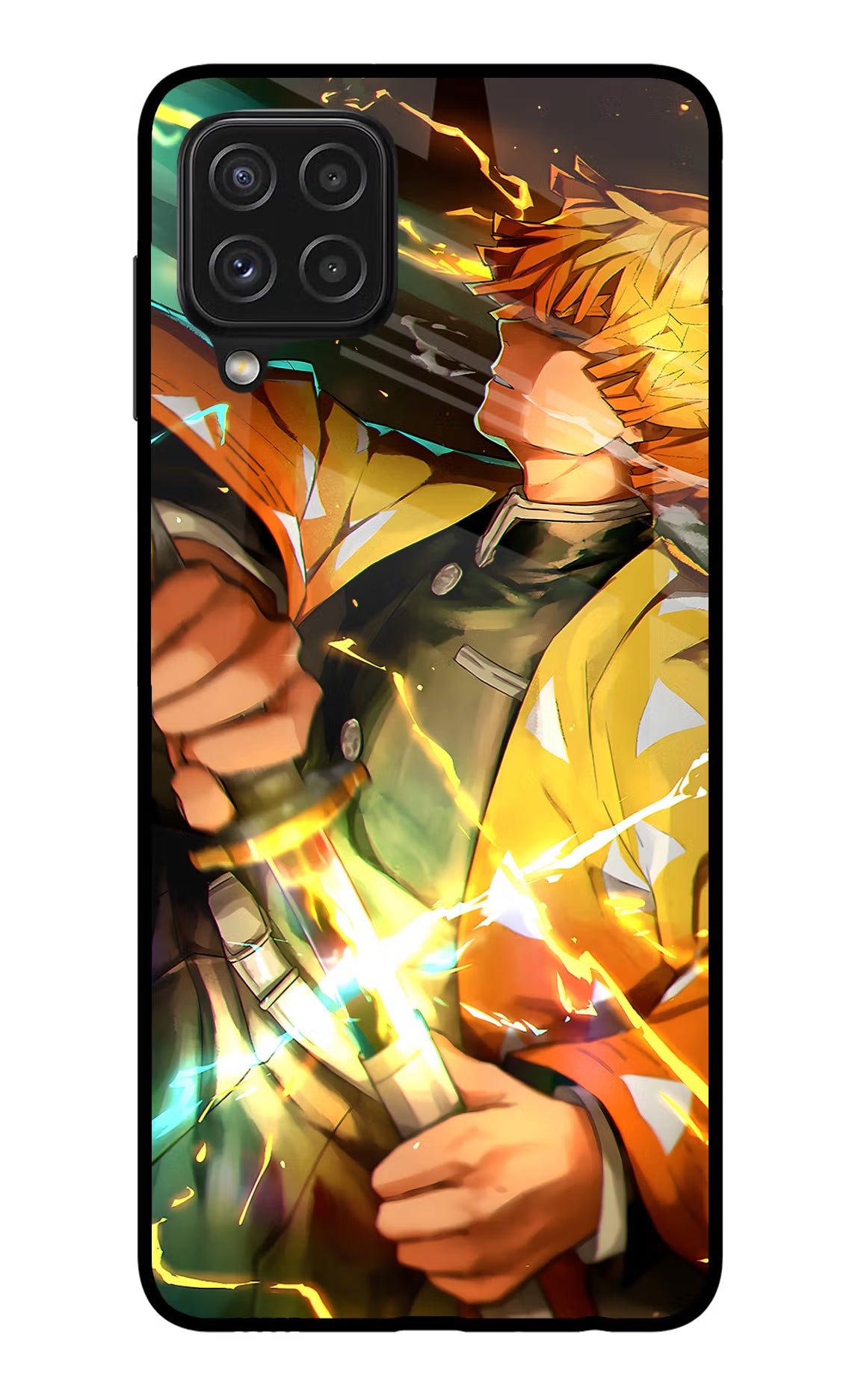 Demon Slayer Samsung A22 4G Glass Case - Demon Slayer Samsung A22 4G Glass Case Demon Slayer Samsung A22 4G Glass Case