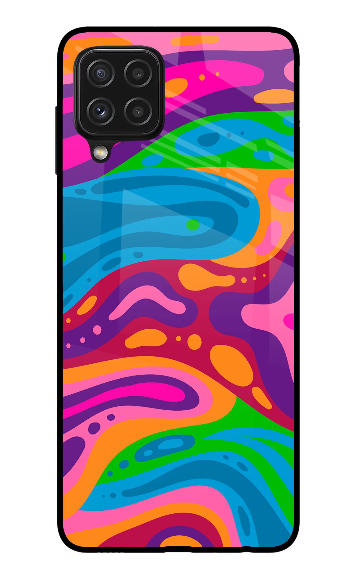 Trippy Pattern Samsung A22 4G Glass Case - Trippy Pattern Samsung A22 4G Glass Case Trippy Pattern Samsung A22 4G Glass Case