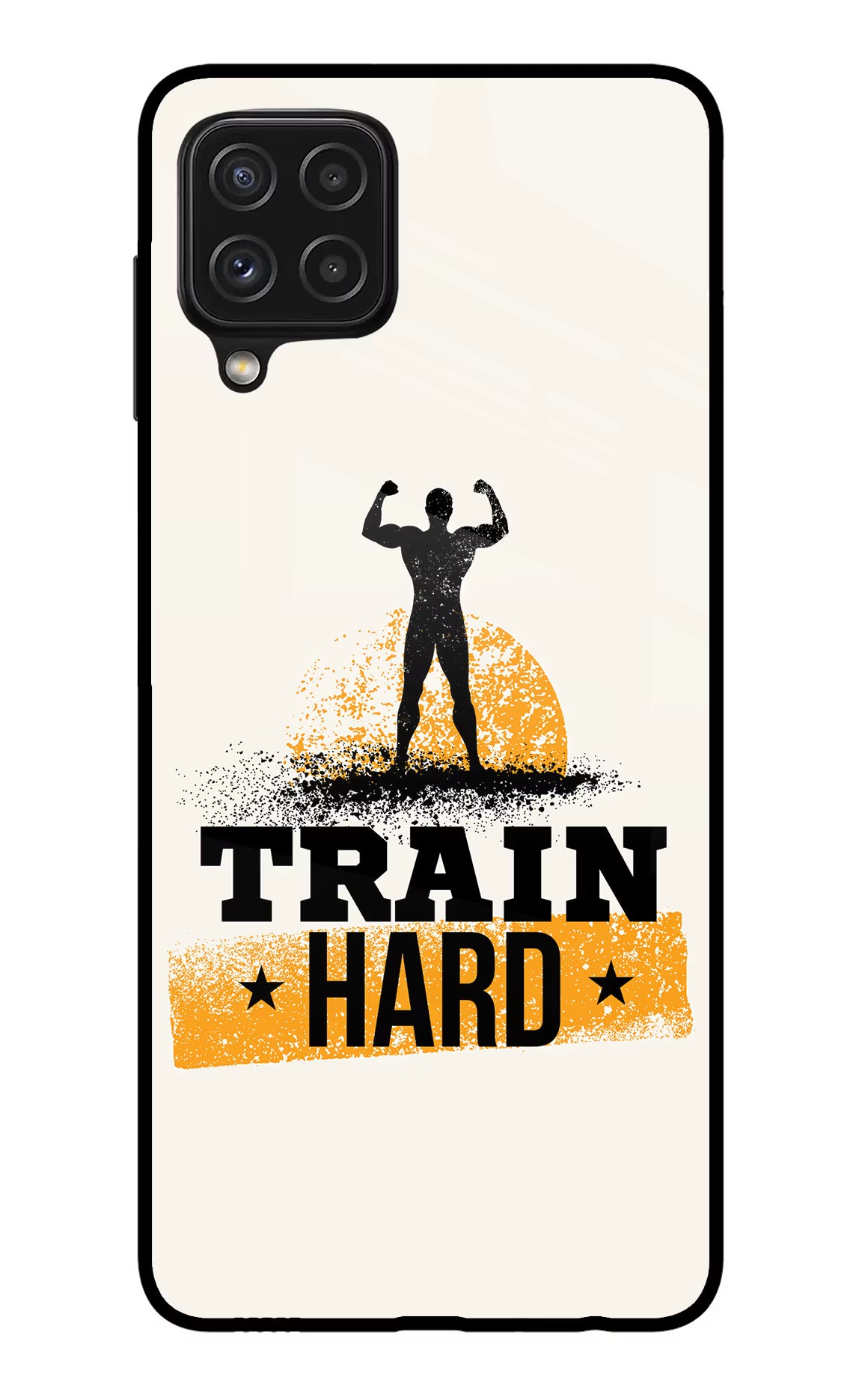 Train Hard Samsung A22 4G Glass Case - Train Hard Samsung A22 4G Glass Case Train Hard Samsung A22 4G Glass Case