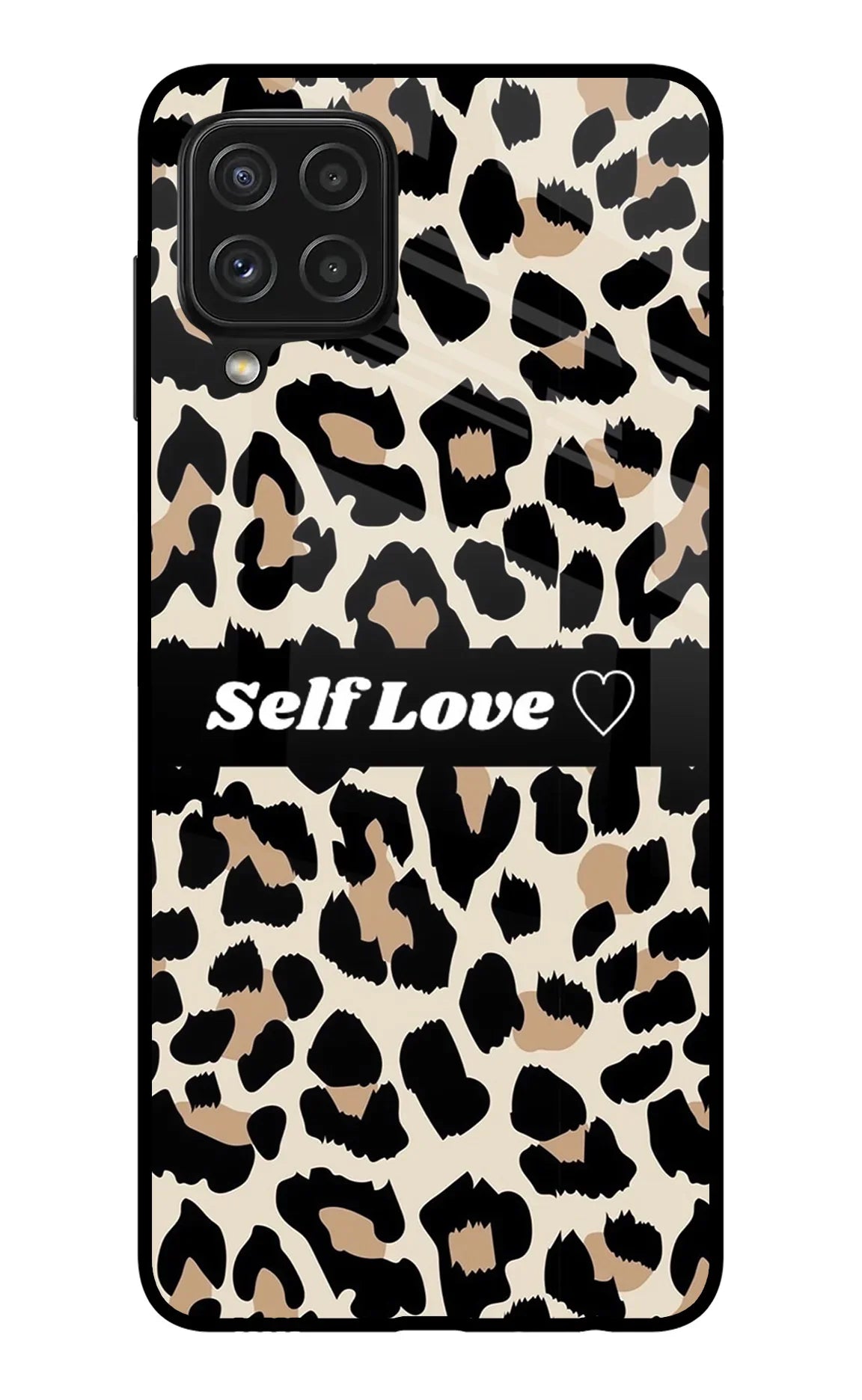 Leopard Print Self Love Samsung A22 4G Glass Case - Leopard Print Self Love Samsung A22 4G Glass Case Leopard Print Self Love Samsung A22 4G Glass Case