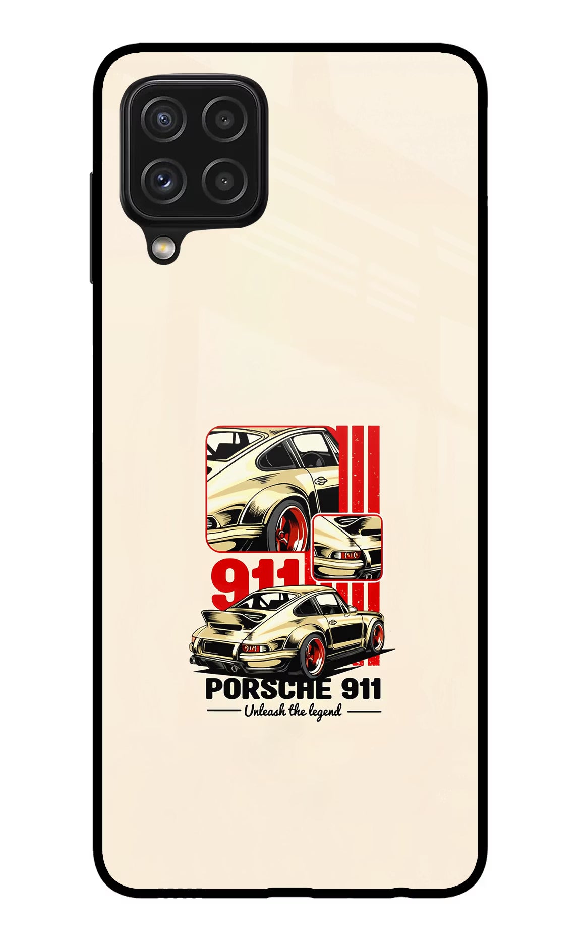 Classic Porsche 911 Samsung A22 4G Back Cover - Classic Porsche 911 Samsung A22 4G Glass Case Back Cover by Casekaro Classic Porsche 911 Samsung A22 4G Glass Case Back Cover by Casekaro
