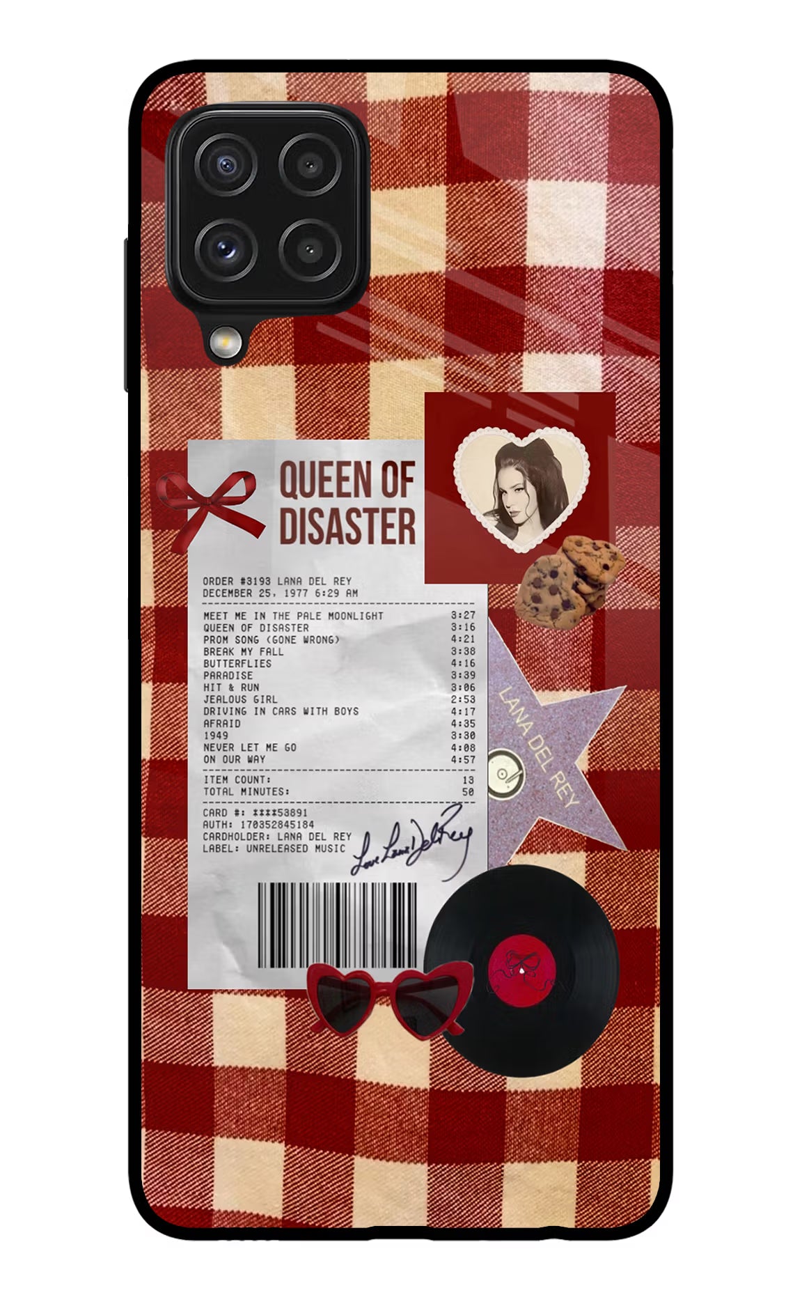 Queen of Disaster Samsung A22 4G Glass Case - Queen of Disaster Samsung A22 4G Glass Case Queen of Disaster Samsung A22 4G Glass Case