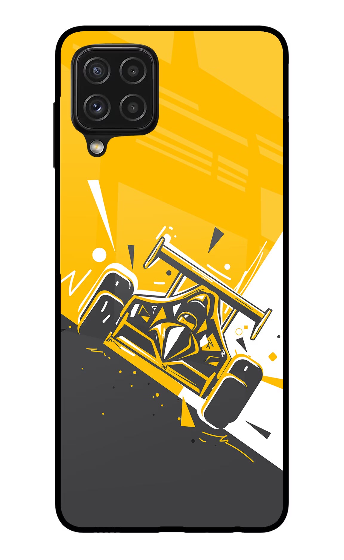 Track King Samsung A22 4G Back Cover - Track King Samsung A22 4G Glass Case Back Cover by Casekaro Track King Samsung A22 4G Glass Case Back Cover by Casekaro