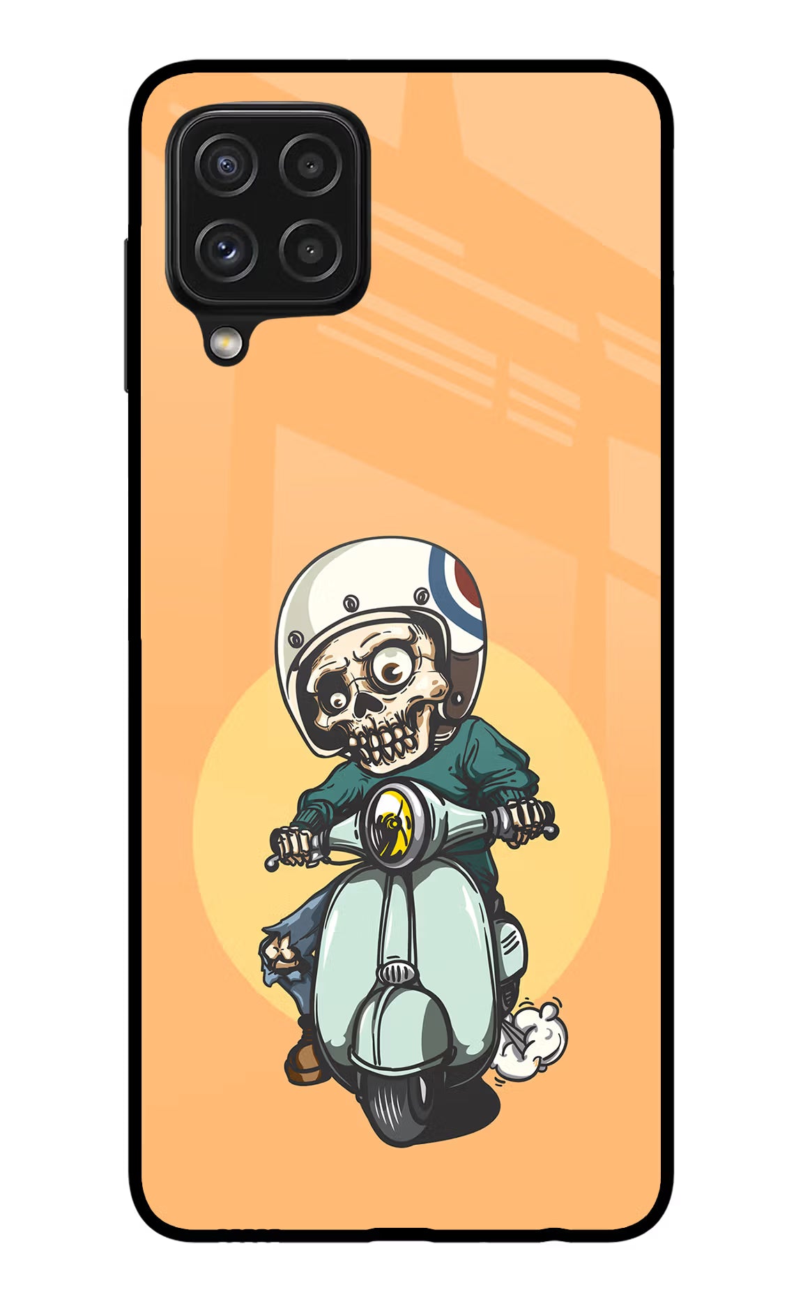 Undead Biker Samsung A22 4G Glass Case - Undead Biker Samsung A22 4G Glass Case Undead Biker Samsung A22 4G Glass Case