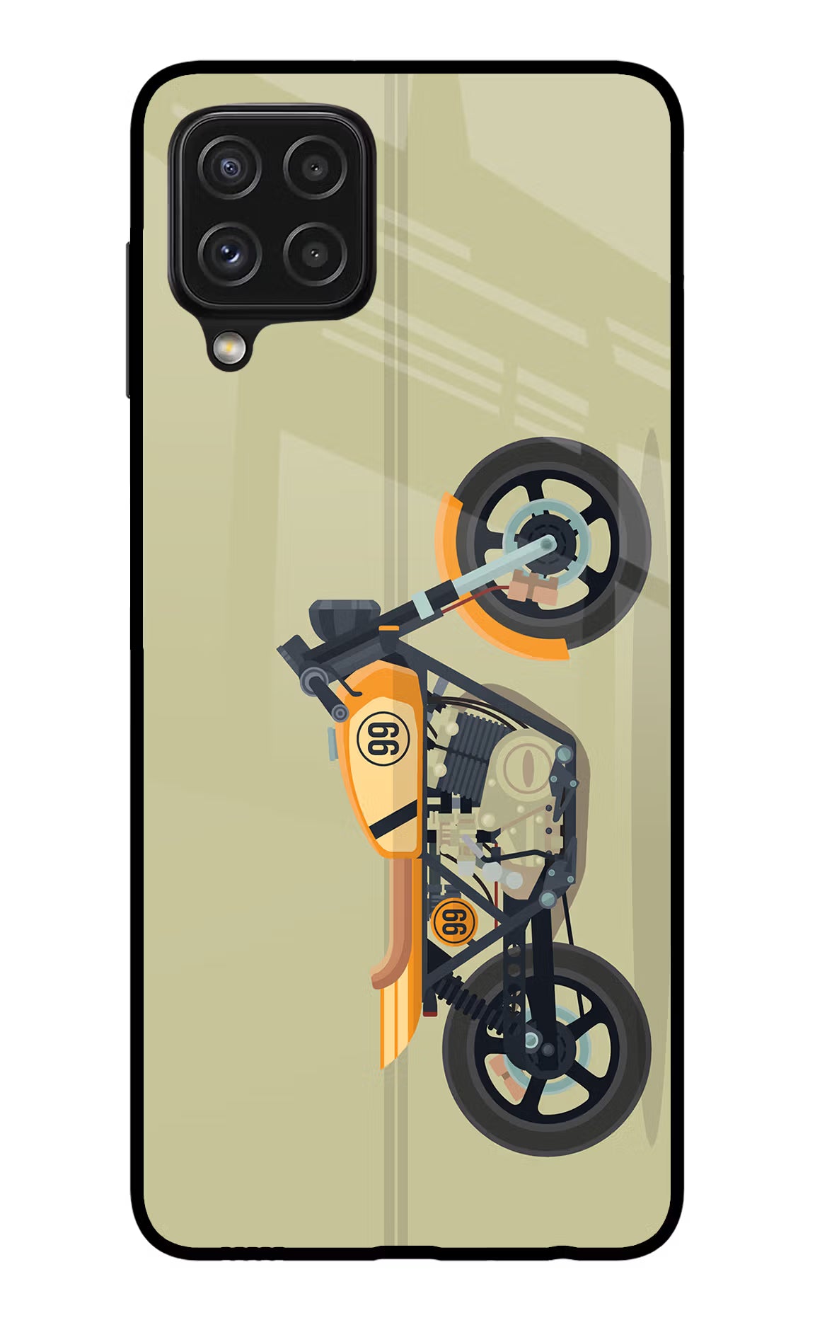 Vertical Speedster Samsung A22 4G Glass Case - Vertical Speedster Samsung A22 4G Glass Case Vertical Speedster Samsung A22 4G Glass Case