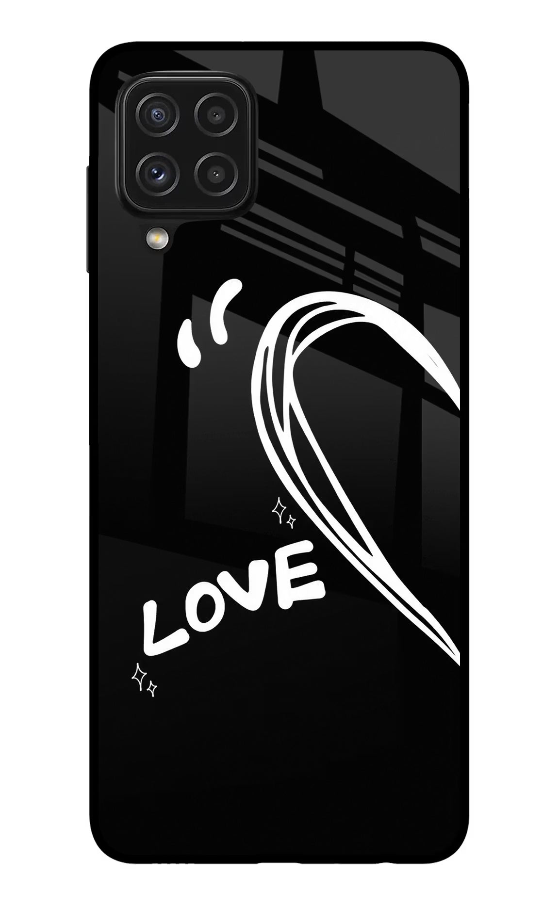 Love Line Samsung A22 4G Glass Case - Love Line Samsung A22 4G Glass Case Love Line Samsung A22 4G Glass Case