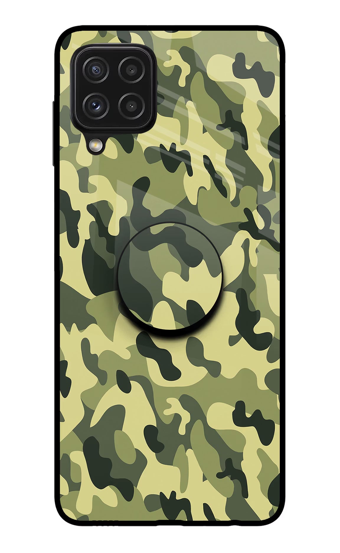 Camouflage Samsung A22 4G Glass Case - Camouflage Samsung A22 4G Glass Case Camouflage Samsung A22 4G Glass Case