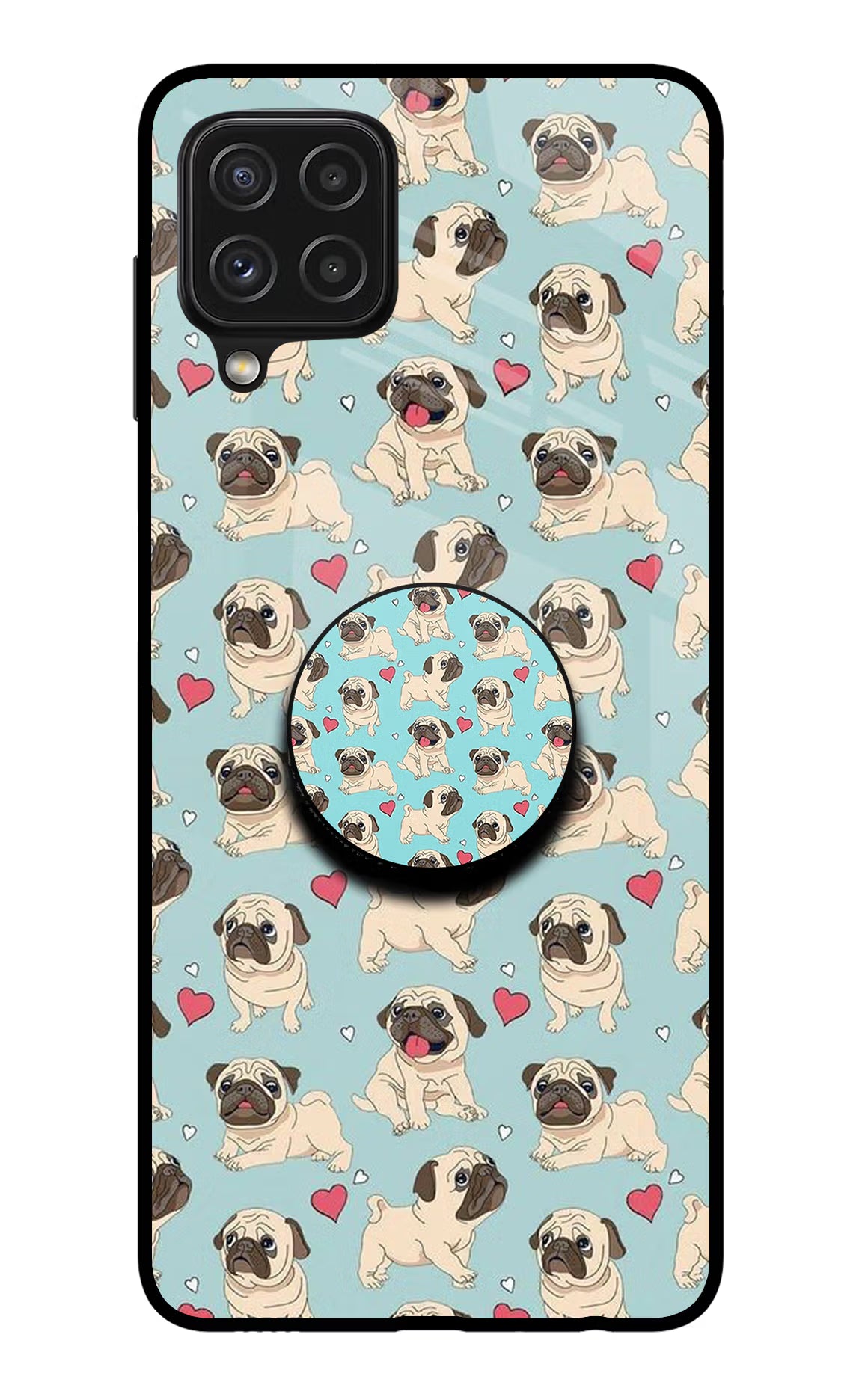 Pug Dog Samsung A22 4G Glass Case - Pug Dog Samsung A22 4G Glass Case Pug Dog Samsung A22 4G Glass Case