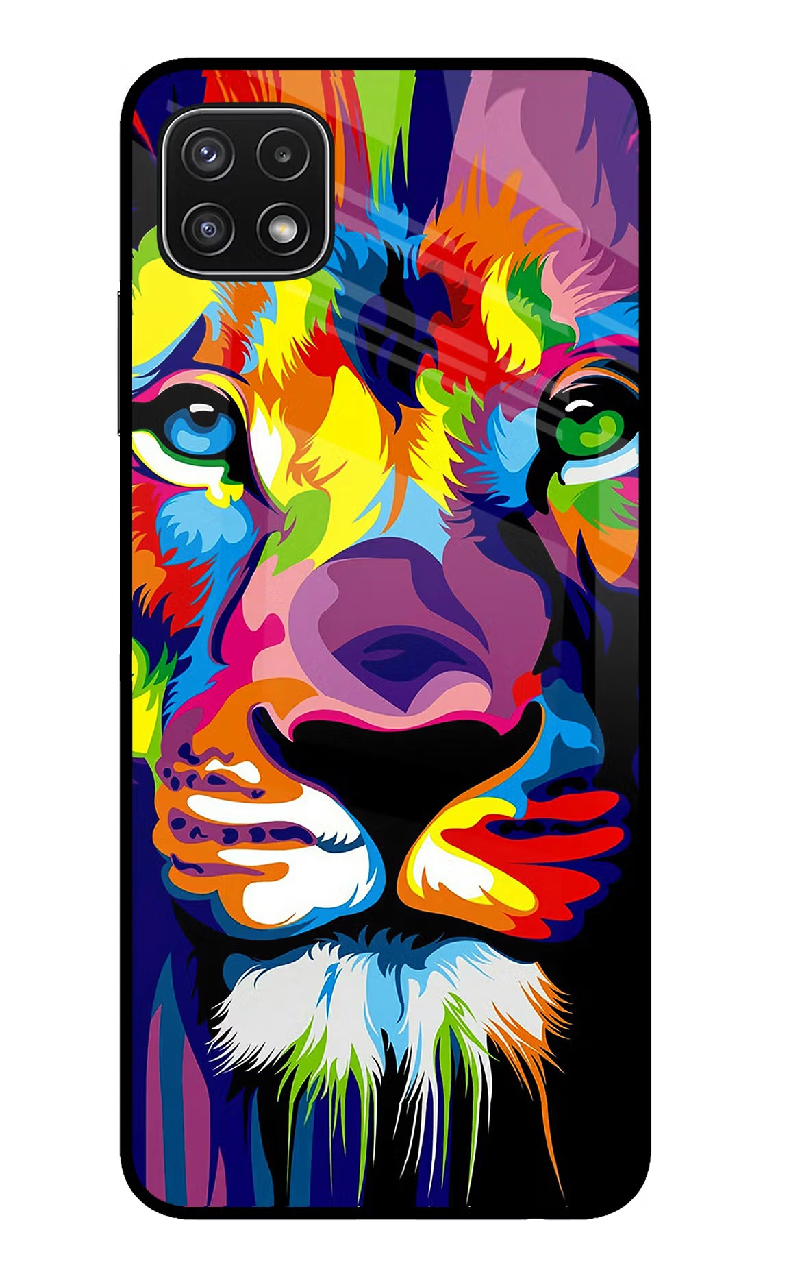 Lion Samsung A22 5G Back Cover - Lion Samsung A22 5G Glass Case Back Cover by Casekaro Lion Samsung A22 5G Glass Case Back Cover by Casekaro