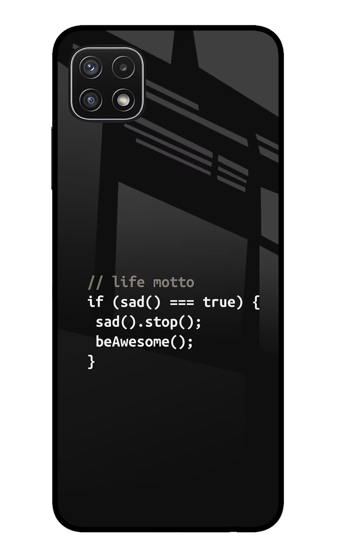 Life Motto Code Samsung A22 5G Glass Case - Life Motto Code Samsung A22 5G Glass Case Life Motto Code Samsung A22 5G Glass Case