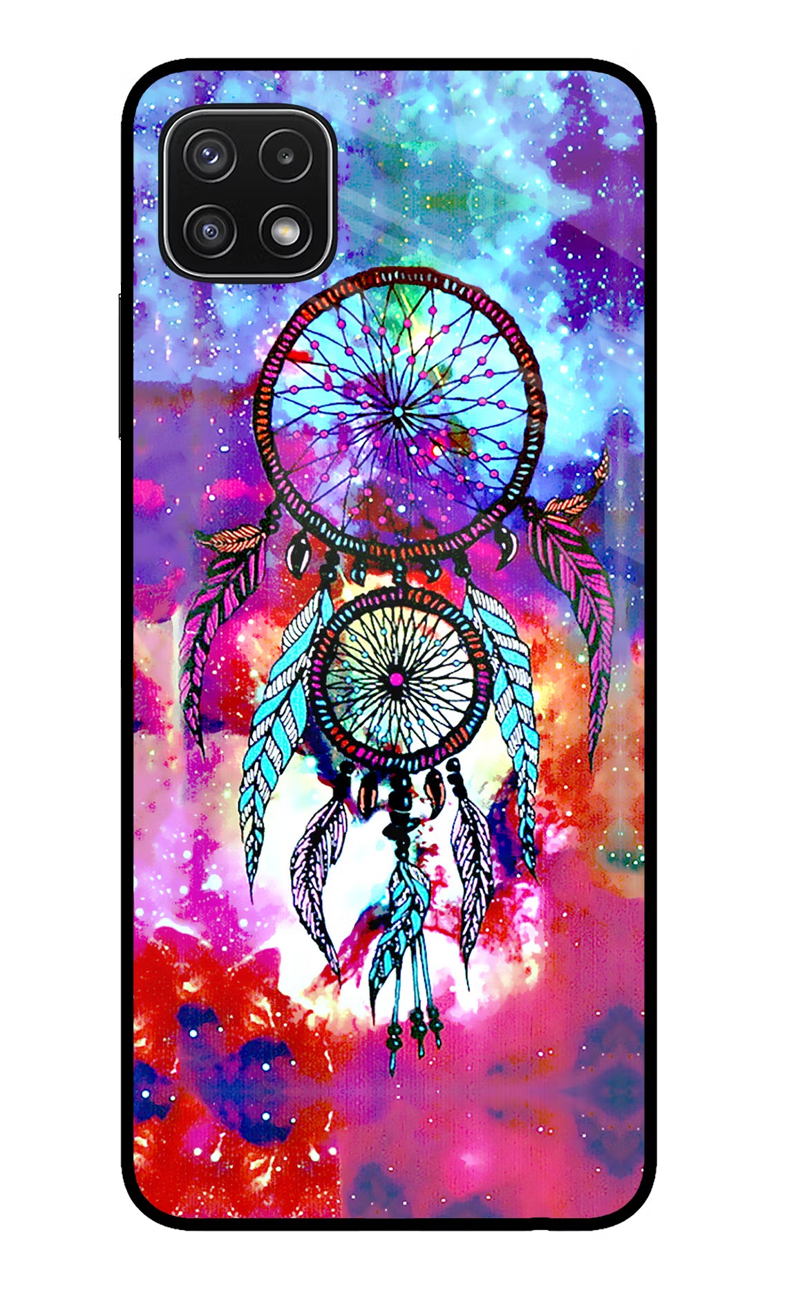 Dream Catcher Abstract Samsung A22 5G Back Cover - Dream Catcher Abstract Samsung A22 5G Glass Case Back Cover by Casekaro Dream Catcher Abstract Samsung A22 5G Glass Case Back Cover by Casekaro