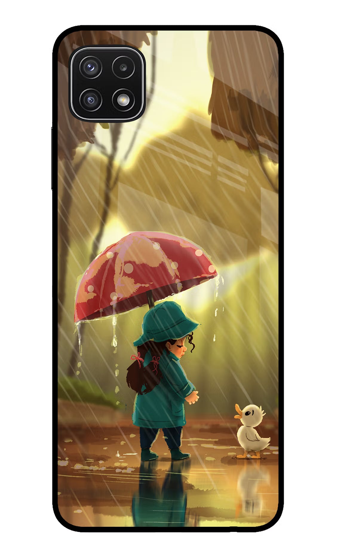 Rainy Day Samsung A22 5G Glass Case - Rainy Day Samsung A22 5G Glass Case Rainy Day Samsung A22 5G Glass Case
