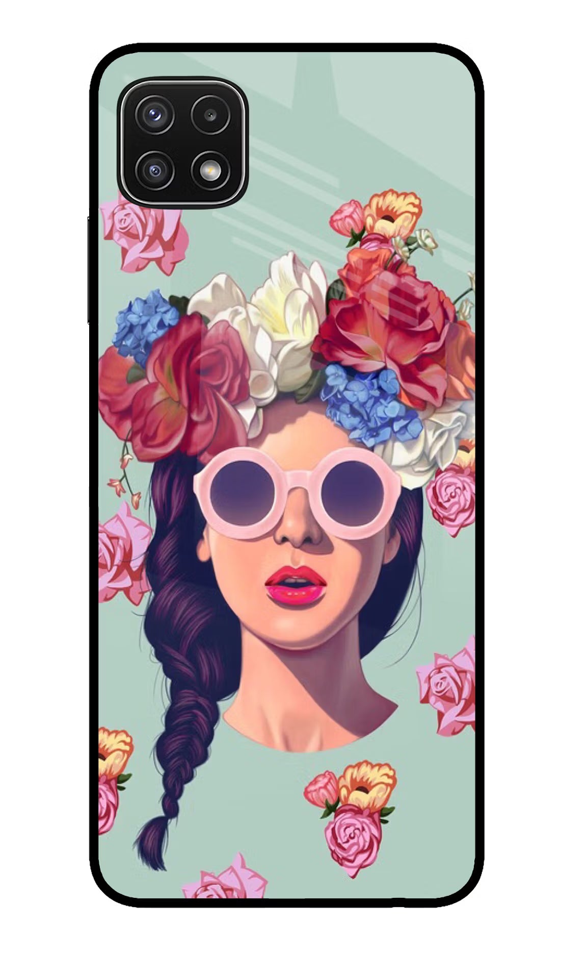 Pretty Girl Samsung A22 5G Back Cover - Pretty Girl Samsung A22 5G Glass Case Back Cover by Casekaro Pretty Girl Samsung A22 5G Glass Case Back Cover by Casekaro