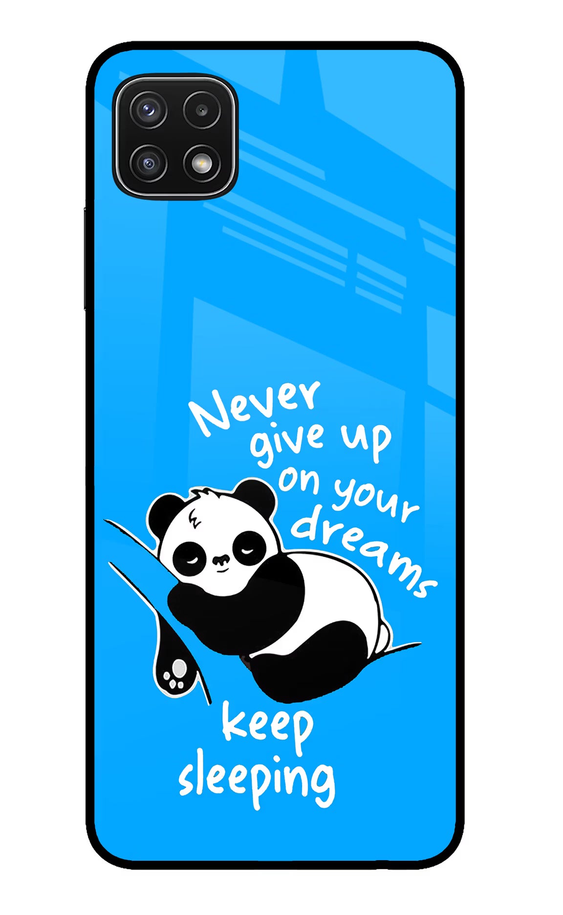 Keep Sleeping Samsung A22 5G Back Cover - Keep Sleeping Samsung A22 5G Glass Case Back Cover by Casekaro Keep Sleeping Samsung A22 5G Glass Case Back Cover by Casekaro