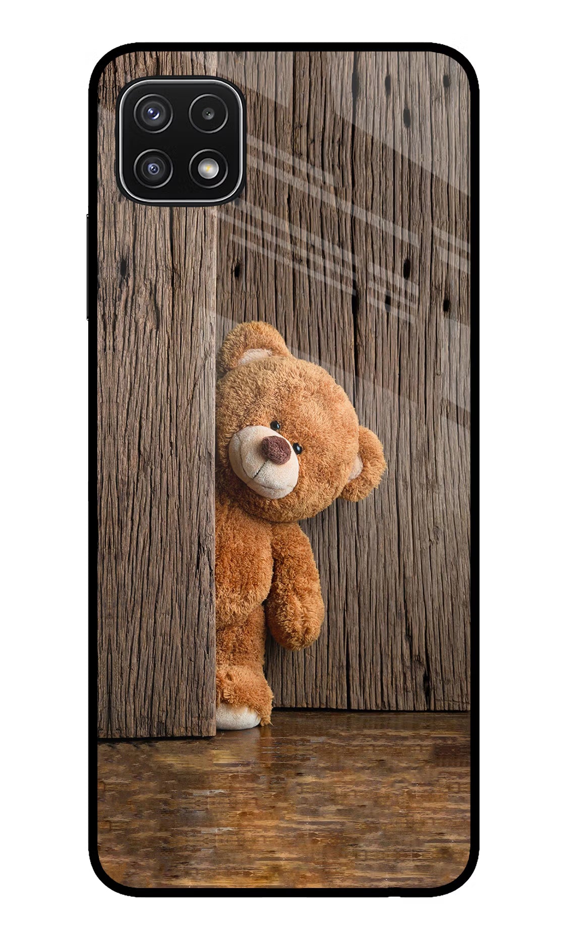 Teddy Wooden Samsung A22 5G Glass Case - Teddy Wooden Samsung A22 5G Glass Case Teddy Wooden Samsung A22 5G Glass Case