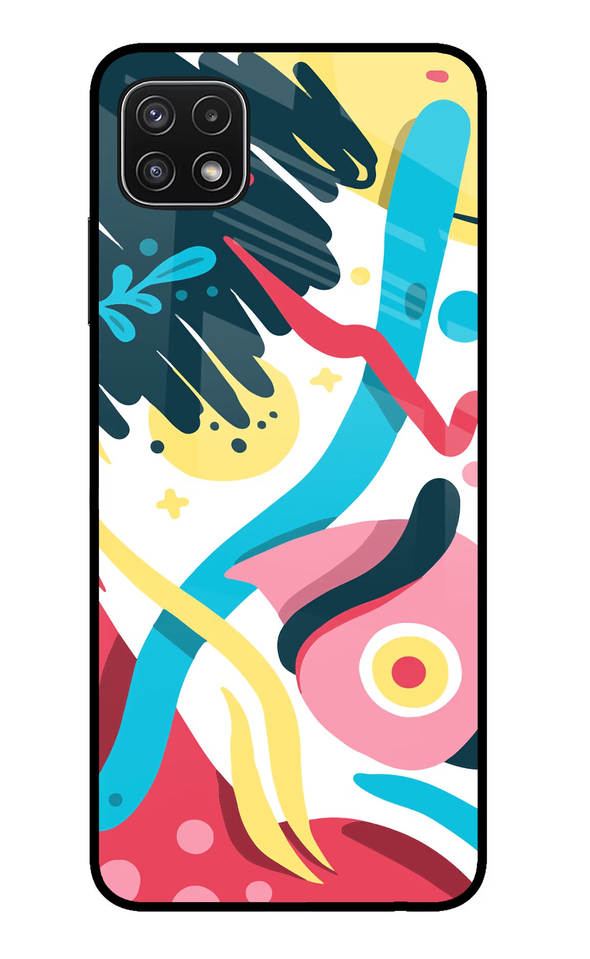 Trippy Samsung A22 5G Back Cover - Trippy Samsung A22 5G Glass Case Back Cover by Casekaro Trippy Samsung A22 5G Glass Case Back Cover by Casekaro