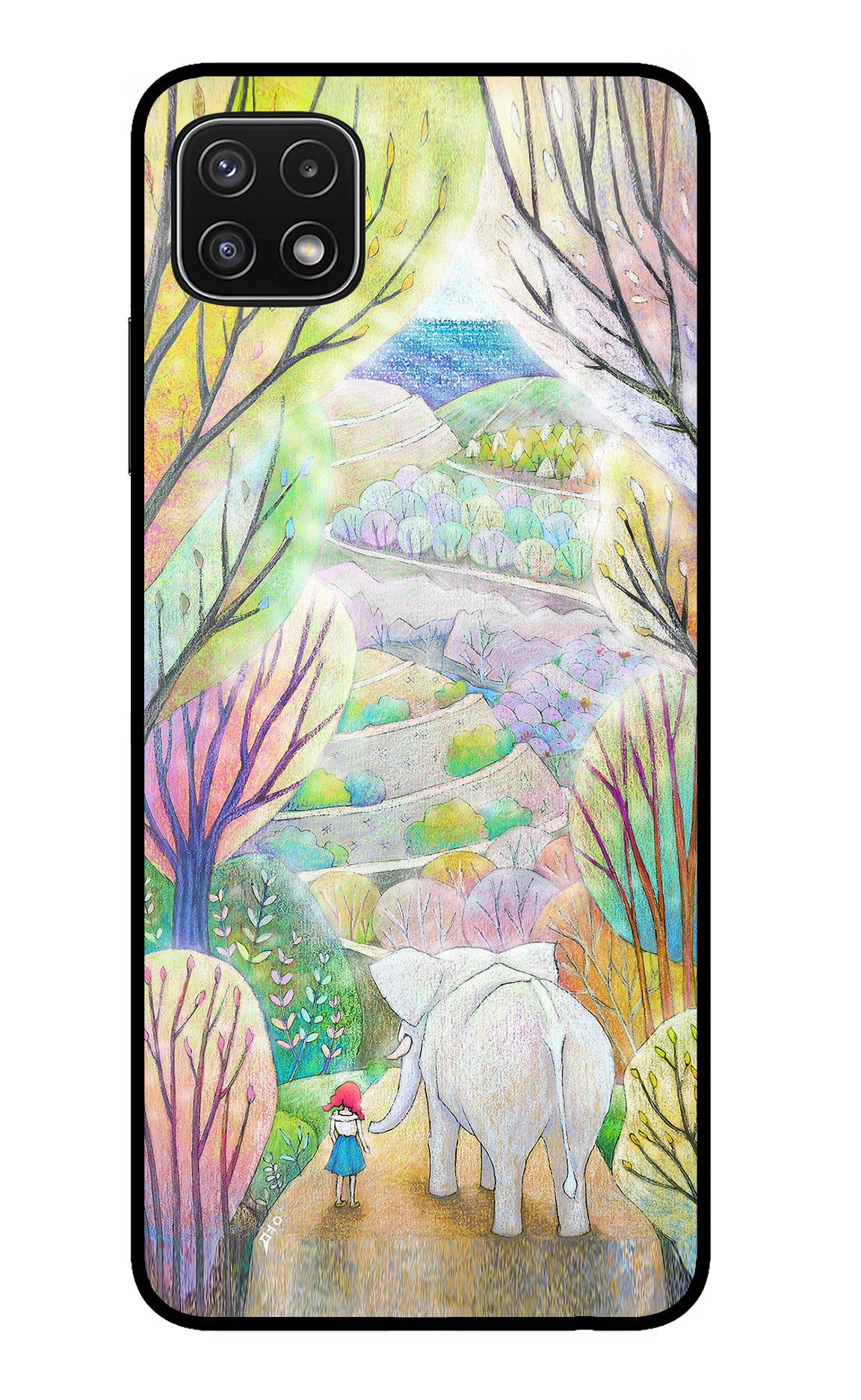 Nature Painting Samsung A22 5G Back Cover - Nature Painting Samsung A22 5G Glass Case Back Cover by Casekaro Nature Painting Samsung A22 5G Glass Case Back Cover by Casekaro