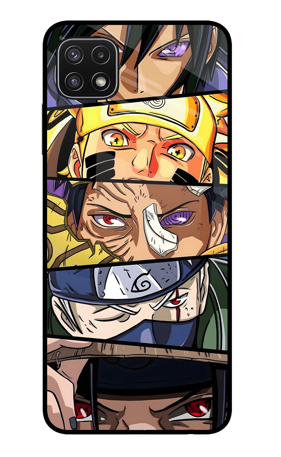 Naruto Character Samsung A22 5G Back Cover - Naruto Character Samsung A22 5G Glass Case Back Cover by Casekaro Naruto Character Samsung A22 5G Glass Case Back Cover by Casekaro