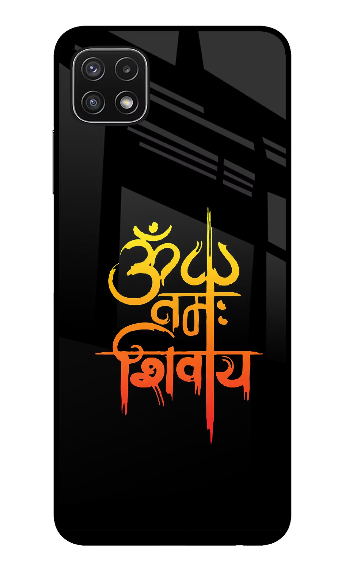Om Namah Shivay Samsung A22 5G Back Cover - Om Namah Shivay Samsung A22 5G Glass Case Back Cover by Casekaro Om Namah Shivay Samsung A22 5G Glass Case Back Cover by Casekaro
