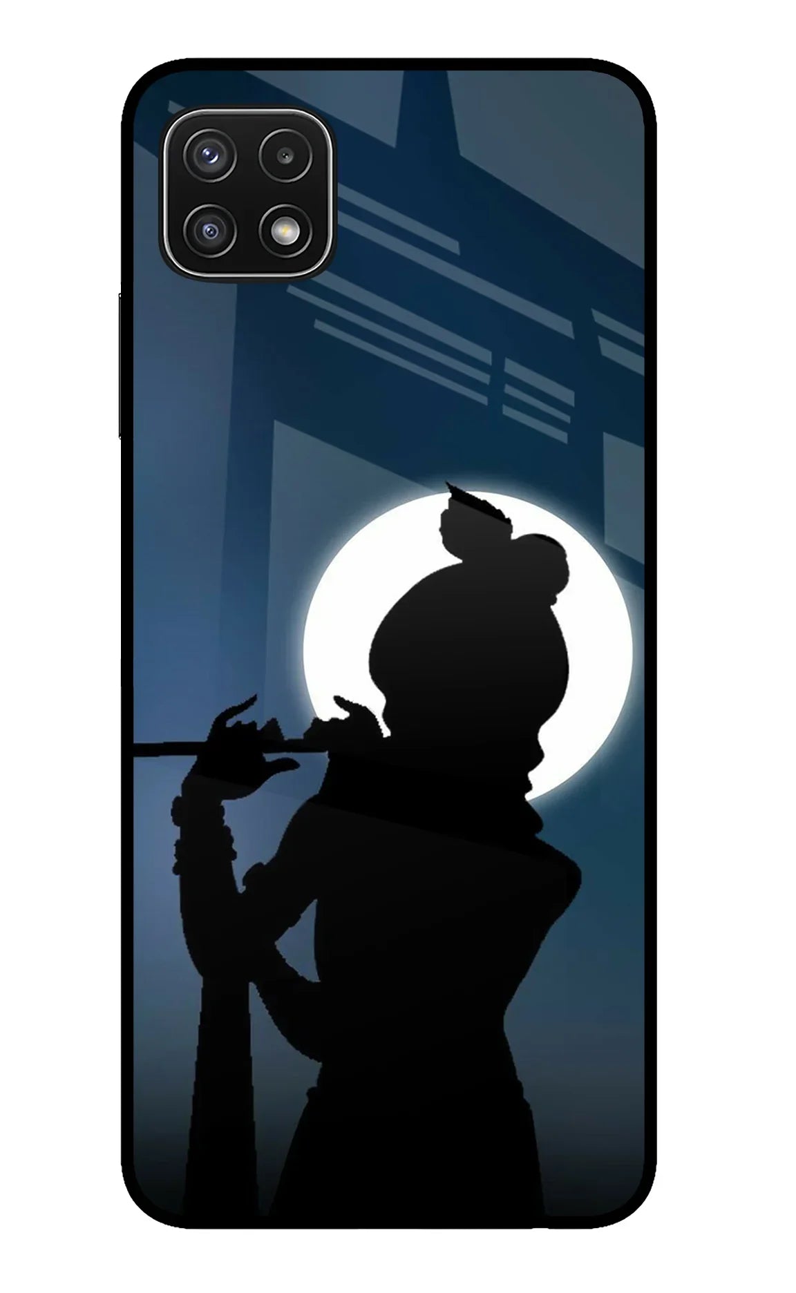 Shri Krishna Silhouette Samsung A22 5G Glass Case - Shri Krishna Silhouette Samsung A22 5G Glass Case Shri Krishna Silhouette Samsung A22 5G Glass Case