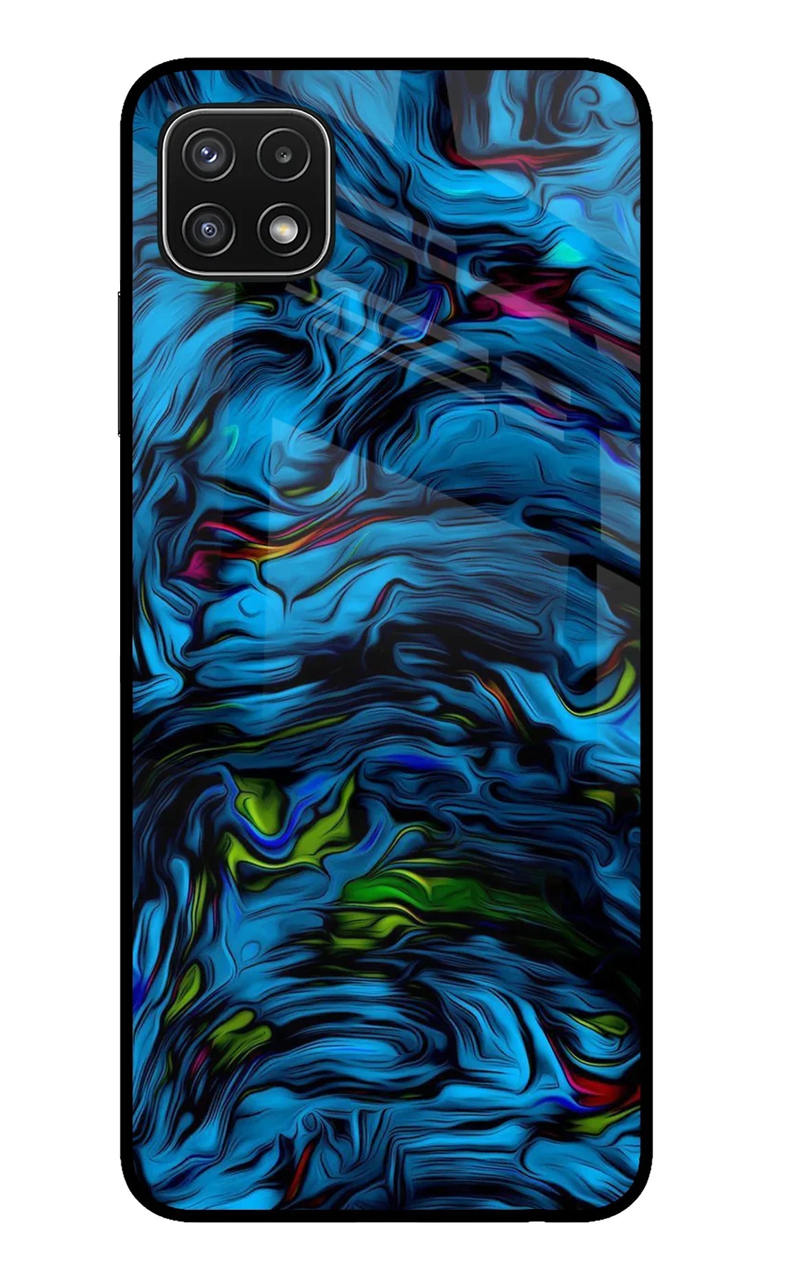 Dark Blue Abstract Samsung A22 5G Glass Case - Dark Blue Abstract Samsung A22 5G Glass Case Dark Blue Abstract Samsung A22 5G Glass Case