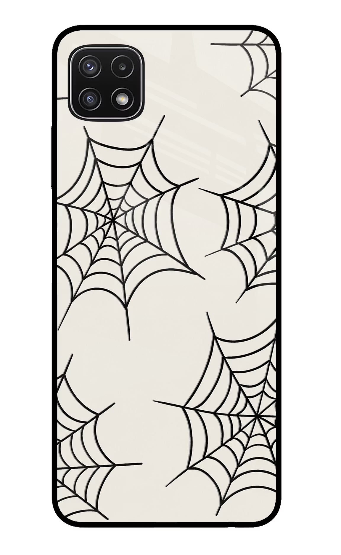 Spider Web Samsung A22 5G Glass Case - Spider Web Samsung A22 5G Glass Case Spider Web Samsung A22 5G Glass Case