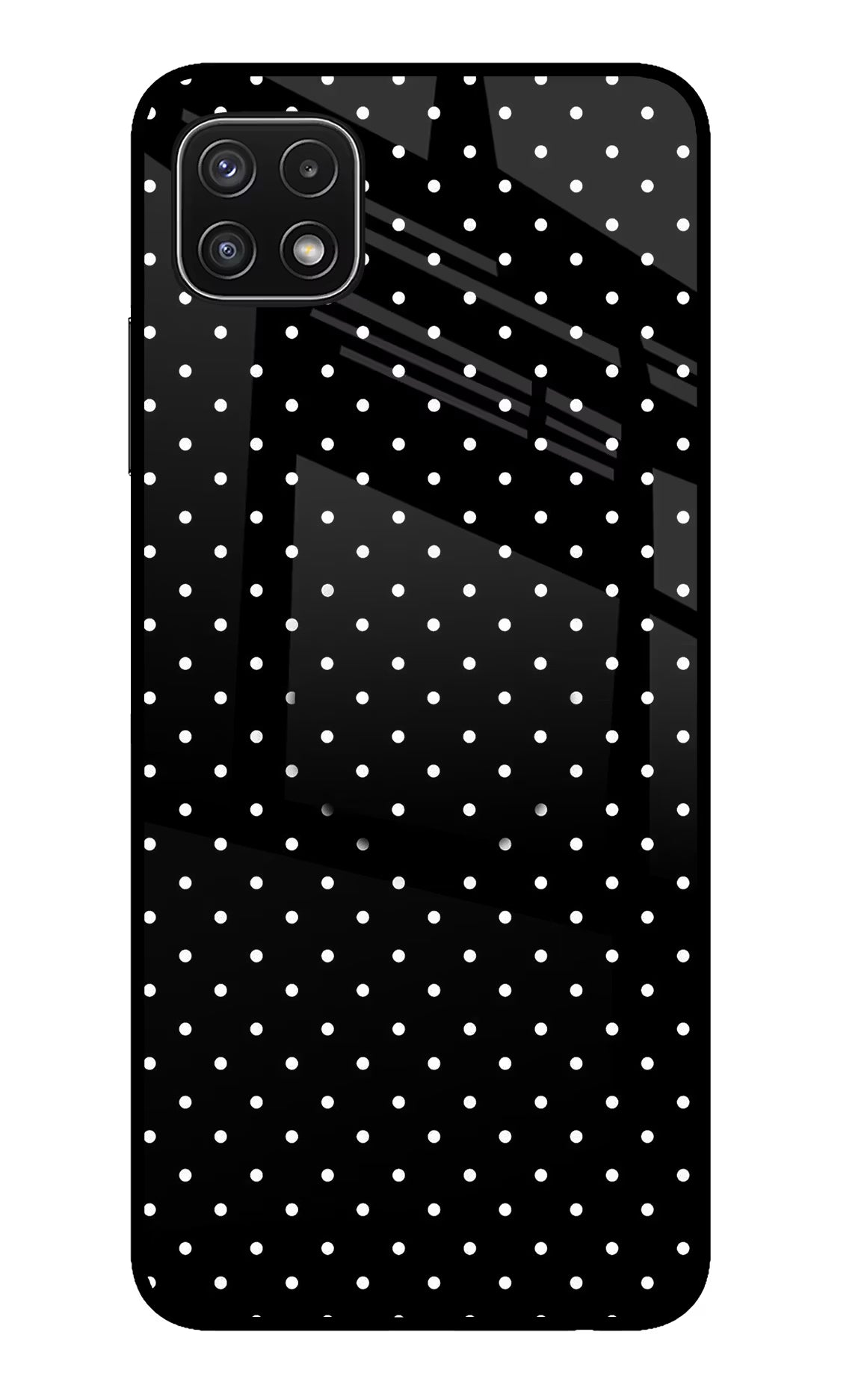 White Dots Samsung A22 5G Glass Case - White Dots Samsung A22 5G Glass Case White Dots Samsung A22 5G Glass Case
