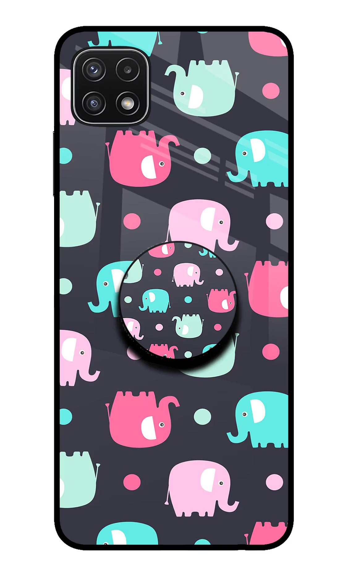 Baby Elephants Samsung A22 5G Glass Case - Baby Elephants Samsung A22 5G Glass Case Baby Elephants Samsung A22 5G Glass Case