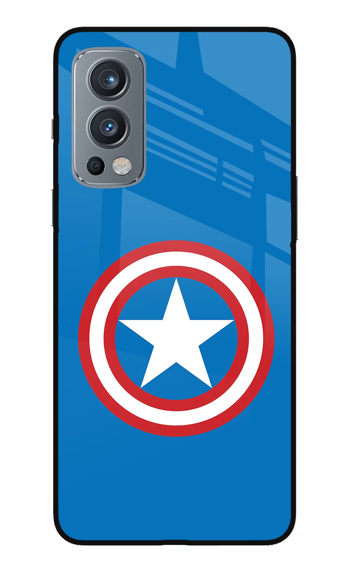 Captain America Logo OnePlus Nord 2 5G Glass Case - Captain America Logo OnePlus Nord 2 5G Glass Case Captain America Logo OnePlus Nord 2 5G Glass Case