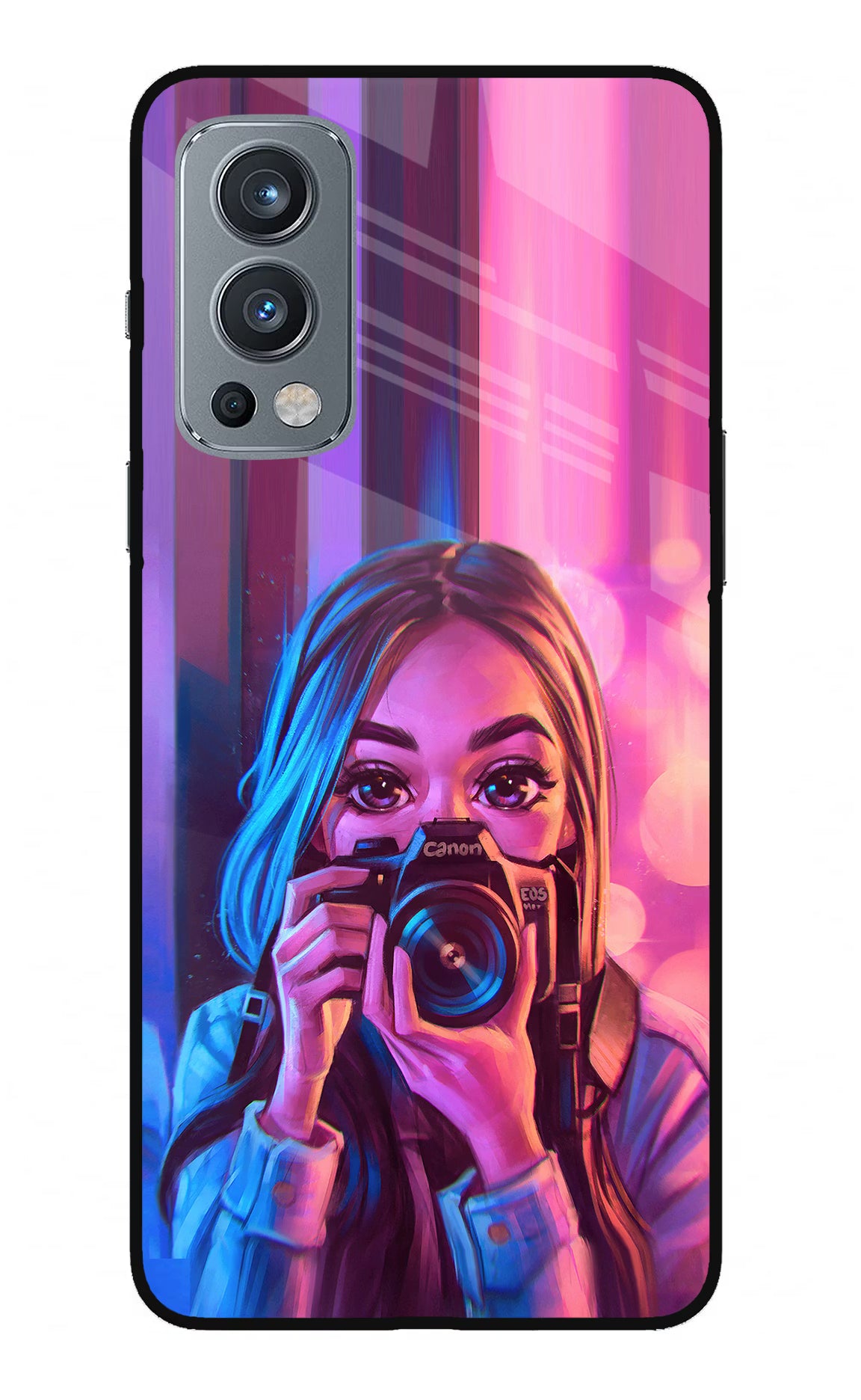 Girl Photographer OnePlus Nord 2 5G Glass Case - Girl Photographer OnePlus Nord 2 5G Glass Case Girl Photographer OnePlus Nord 2 5G Glass Case
