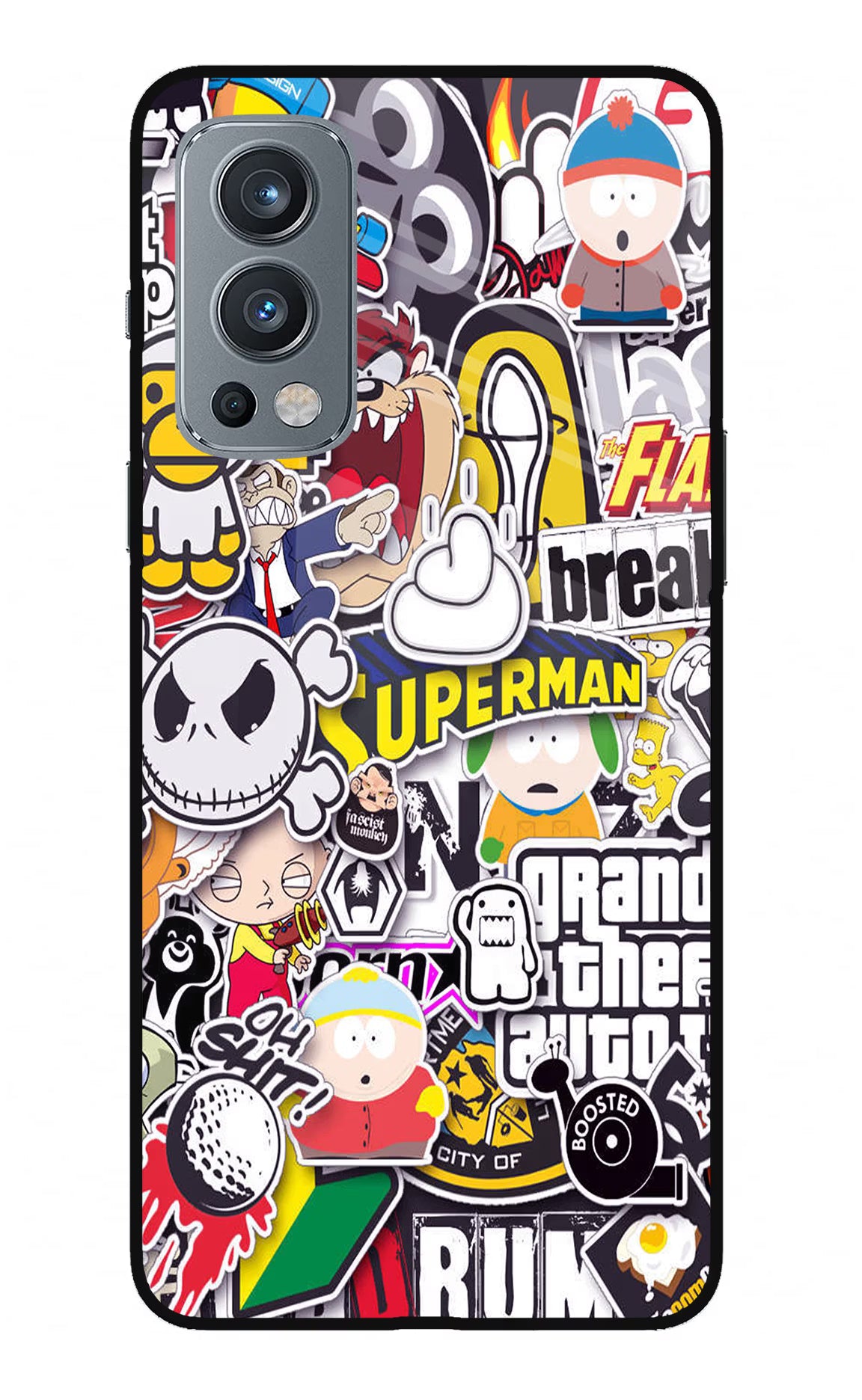 Sticker Bomb OnePlus Nord 2 5G Glass Case - Sticker Bomb OnePlus Nord 2 5G Glass Case Sticker Bomb OnePlus Nord 2 5G Glass Case