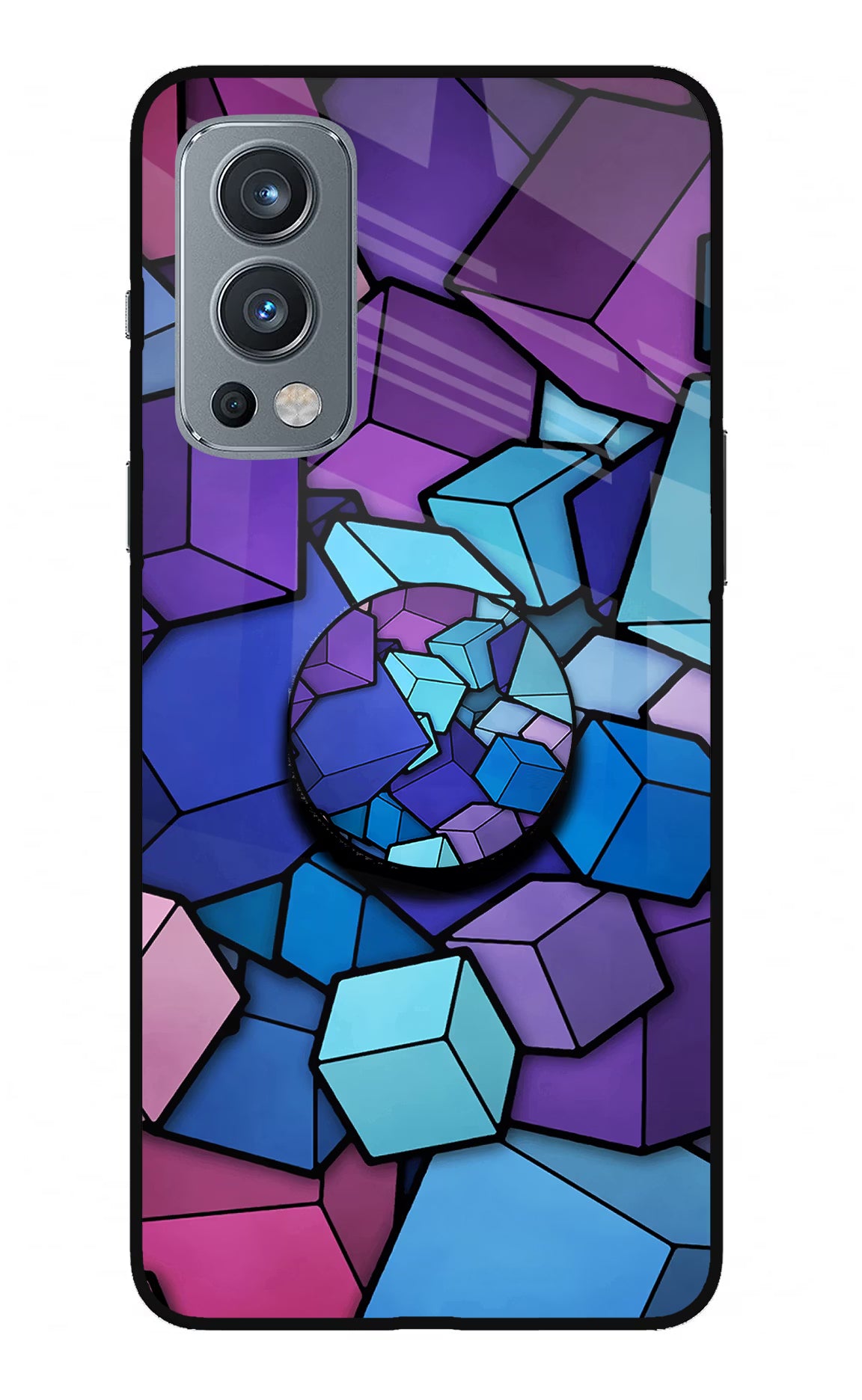 Cubic Abstract OnePlus Nord 2 5G Glass Case - Cubic Abstract OnePlus Nord 2 5G Glass Case Cubic Abstract OnePlus Nord 2 5G Glass Case