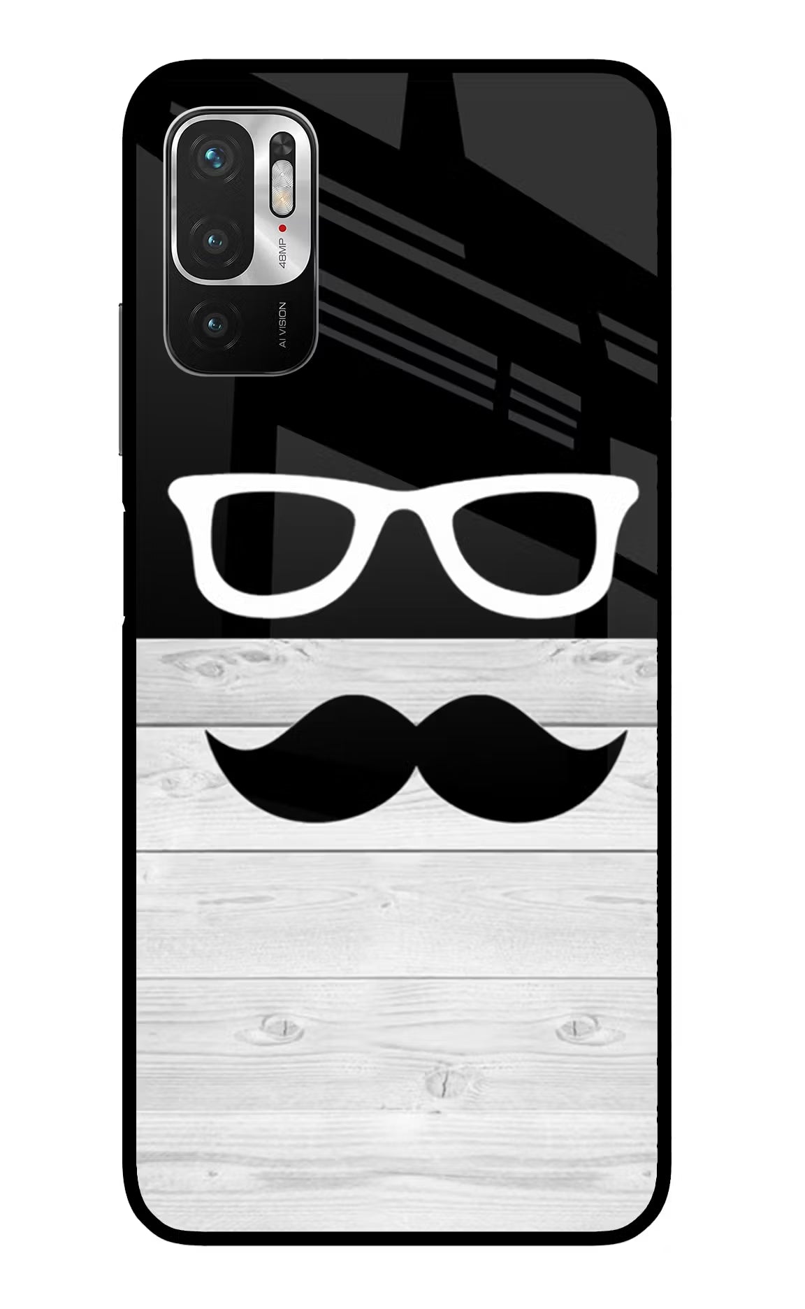 Mustache Redmi Note 10T 5G Glass Case - Mustache Redmi Note 10T 5G Glass Case Mustache Redmi Note 10T 5G Glass Case