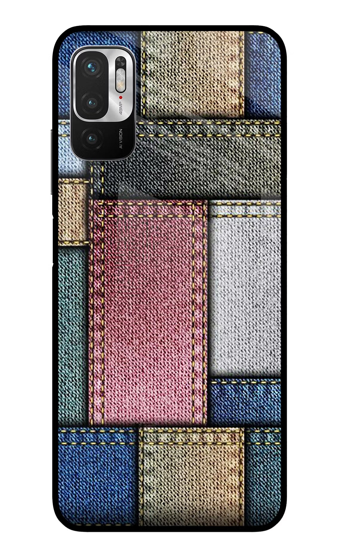 Multicolor Jeans Redmi Note 10T 5G Glass Case - Multicolor Jeans Redmi Note 10T 5G Glass Case Multicolor Jeans Redmi Note 10T 5G Glass Case