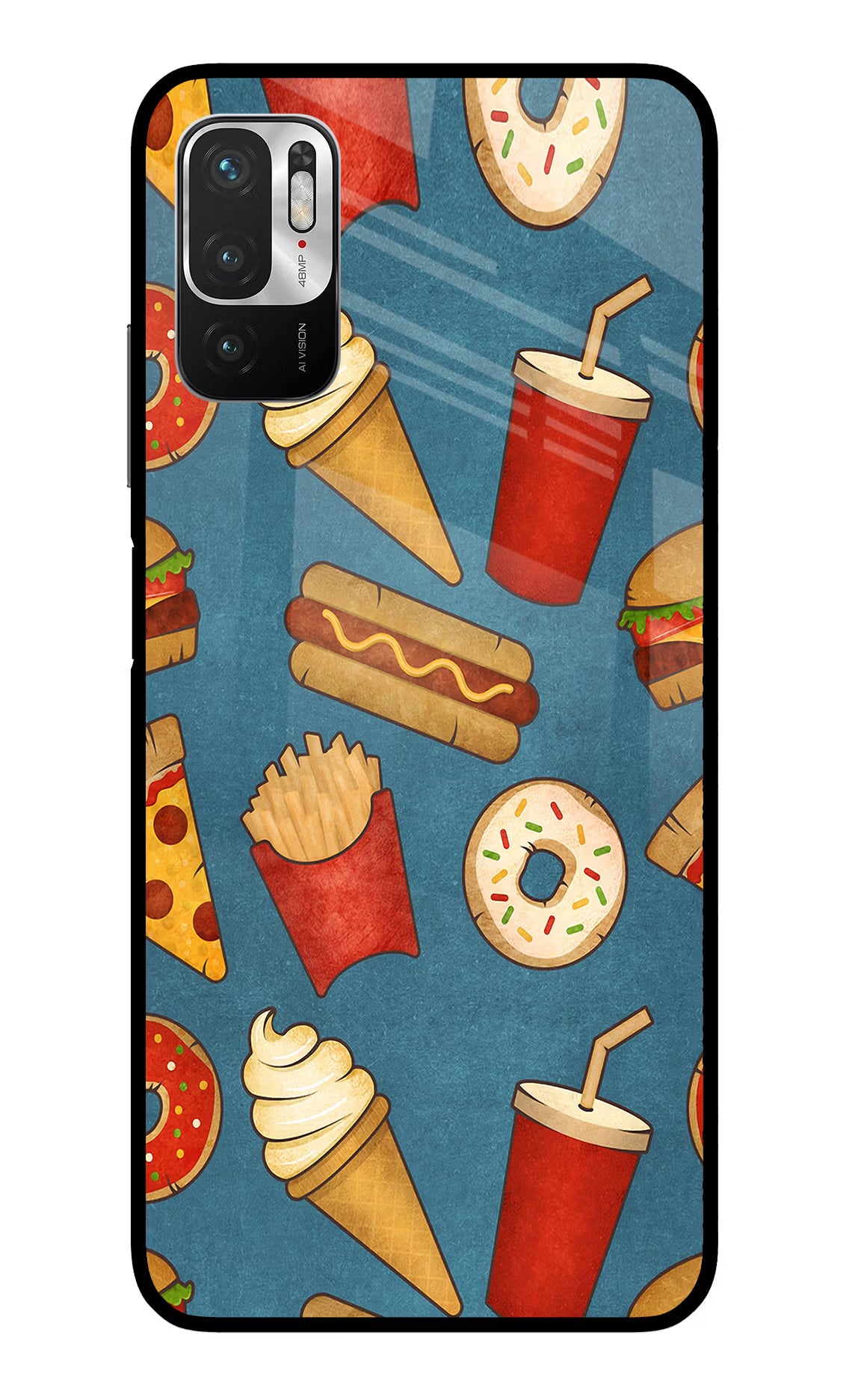 Foodie Redmi Note 10T 5G Glass Case - Foodie Redmi Note 10T 5G Glass Case Foodie Redmi Note 10T 5G Glass Case