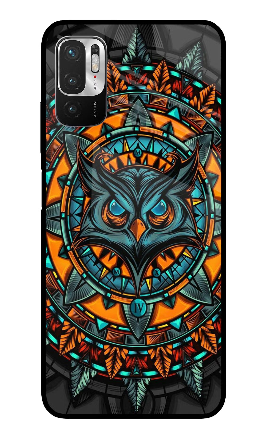 Angry Owl Art Redmi Note 10T 5G Back Cover - Angry Owl Art Redmi Note 10T 5G Glass Case Back Cover by Casekaro Angry Owl Art Redmi Note 10T 5G Glass Case Back Cover by Casekaro