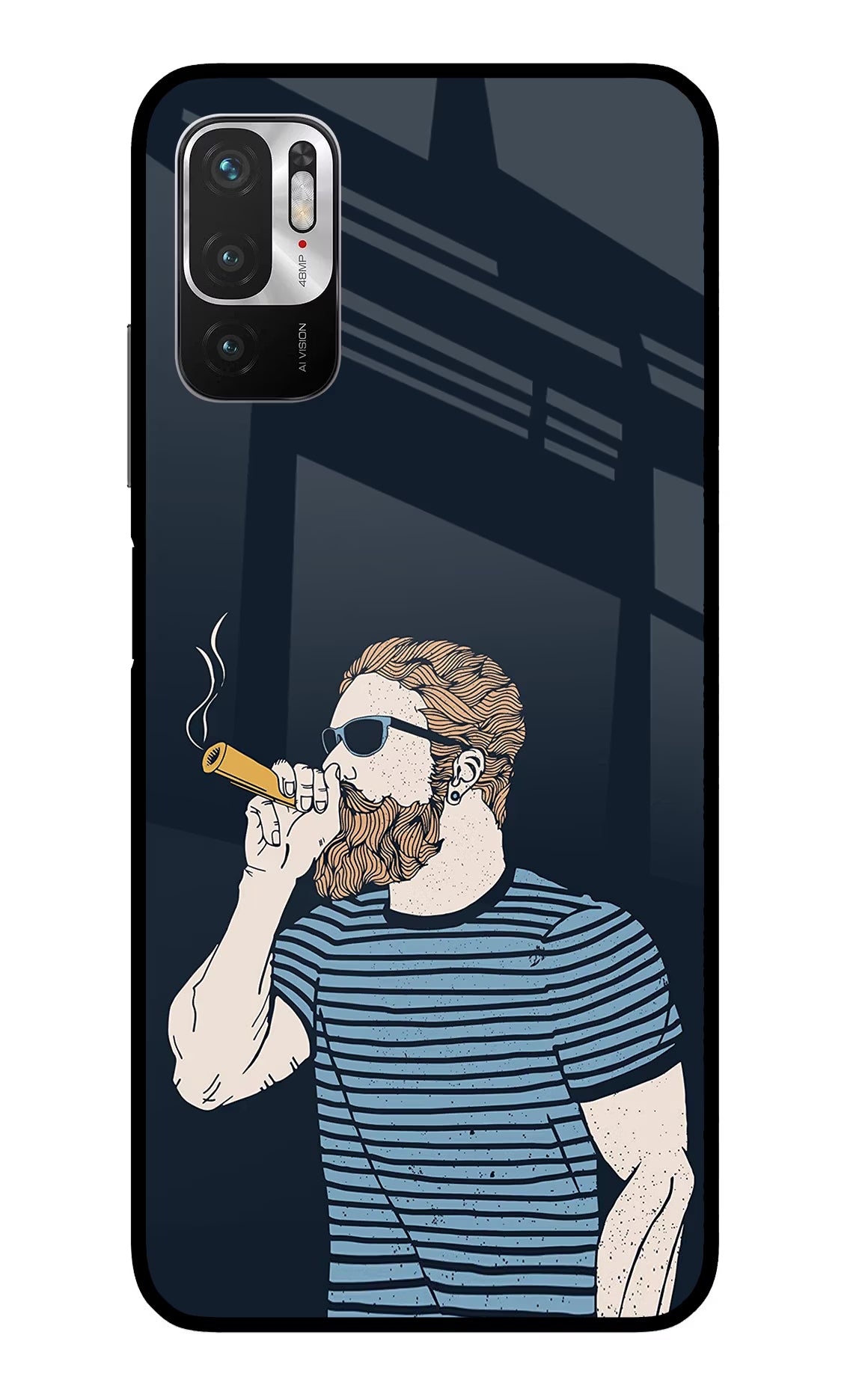 Smoking Redmi Note 10T 5G Back Cover - Smoking Redmi Note 10T 5G Glass Case Back Cover by Casekaro Smoking Redmi Note 10T 5G Glass Case Back Cover by Casekaro