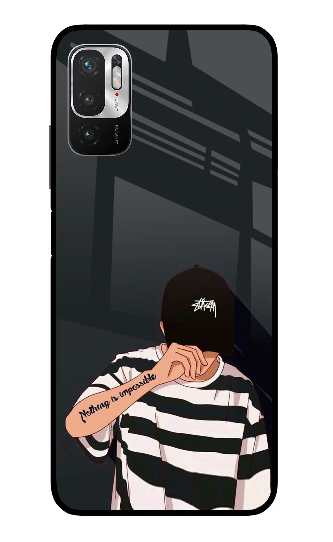 Aesthetic Boy Redmi Note 10T 5G Back Cover - Aesthetic Boy Redmi Note 10T 5G Glass Case Back Cover by Casekaro Aesthetic Boy Redmi Note 10T 5G Glass Case Back Cover by Casekaro