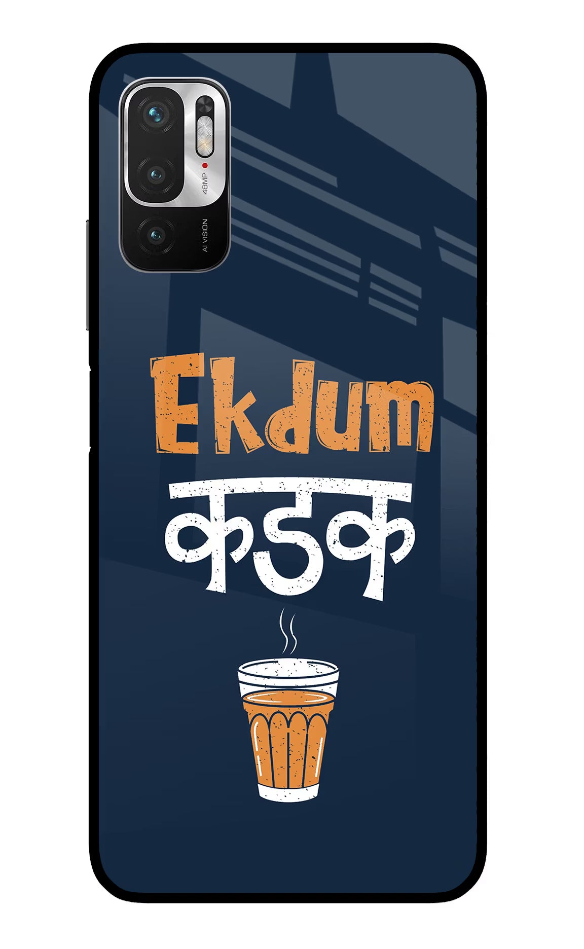 Ekdum Kadak Chai Redmi Note 10T 5G Glass Case - Ekdum Kadak Chai Redmi Note 10T 5G Glass Case Ekdum Kadak Chai Redmi Note 10T 5G Glass Case