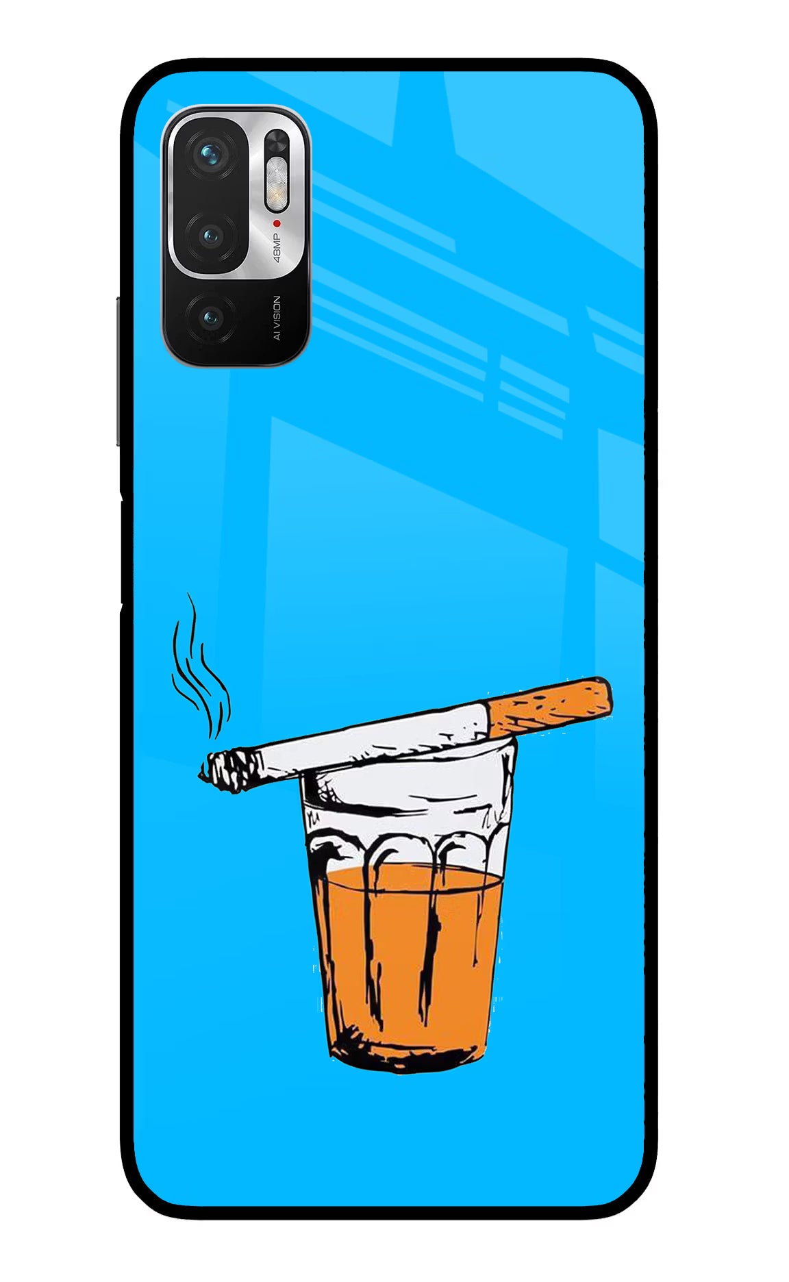 Chai Sutta Redmi Note 10T 5G Glass Case - Chai Sutta Redmi Note 10T 5G Glass Case Chai Sutta Redmi Note 10T 5G Glass Case
