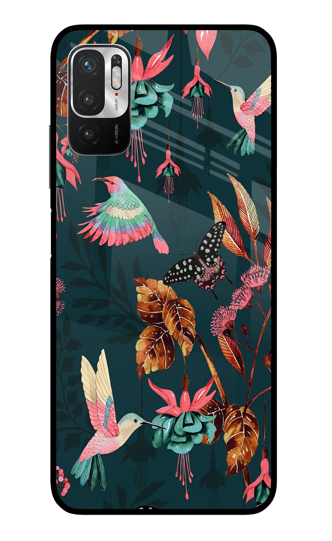 Birds Redmi Note 10T 5G Back Cover - Birds Redmi Note 10T 5G Glass Case Back Cover by Casekaro Birds Redmi Note 10T 5G Glass Case Back Cover by Casekaro