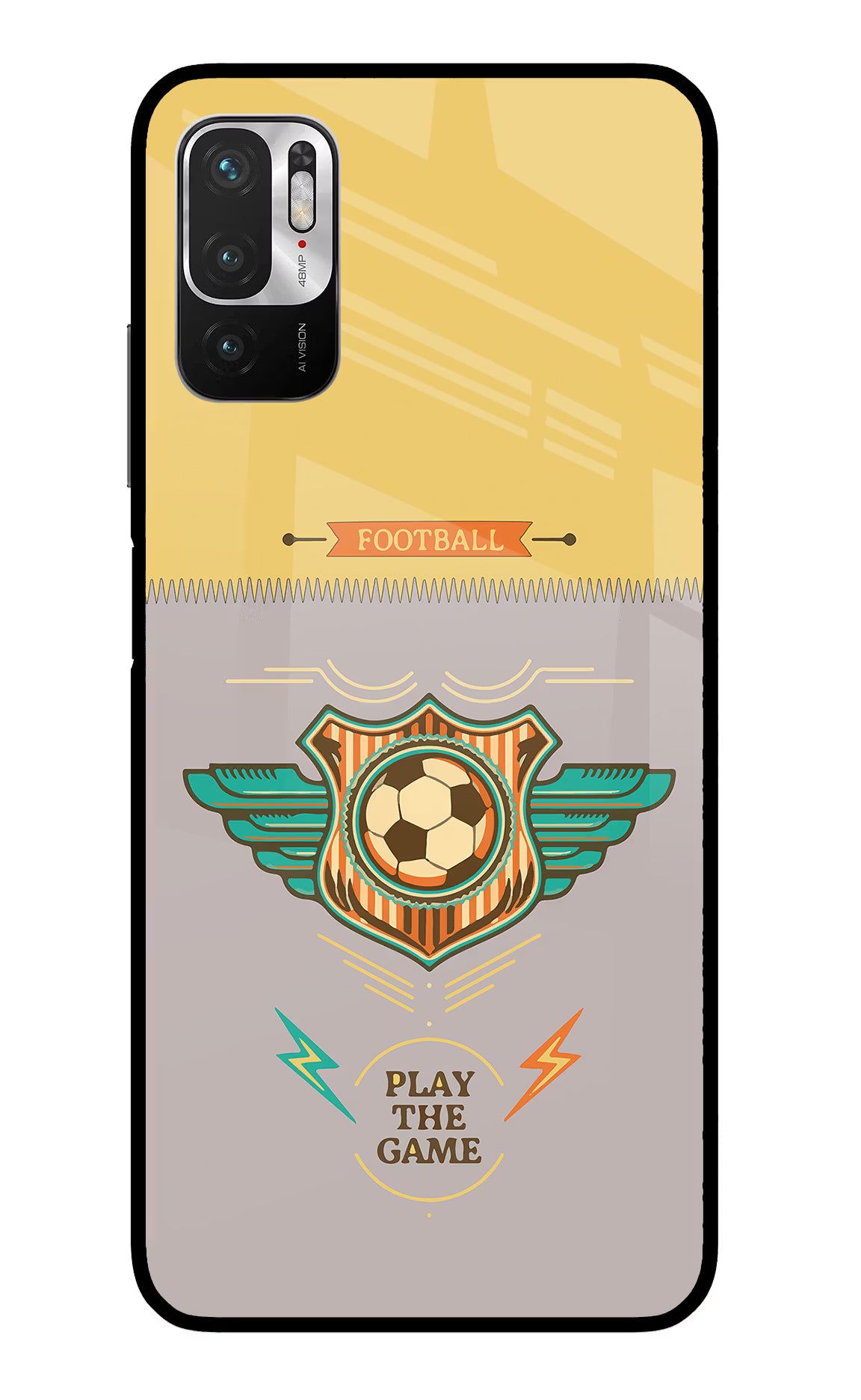 Football Redmi Note 10T 5G Glass Case - Football Redmi Note 10T 5G Glass Case Football Redmi Note 10T 5G Glass Case