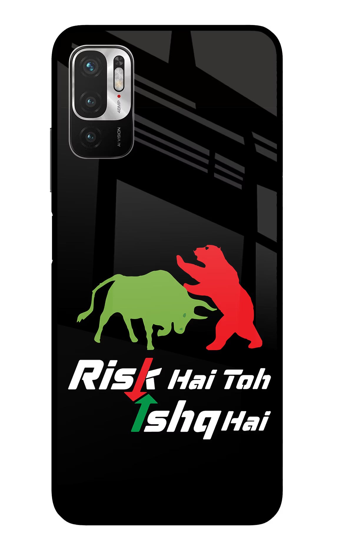 Risk Hai Toh Ishq Hai Redmi Note 10T 5G Glass Case - Risk Hai Toh Ishq Hai Redmi Note 10T 5G Glass Case Risk Hai Toh Ishq Hai Redmi Note 10T 5G Glass Case