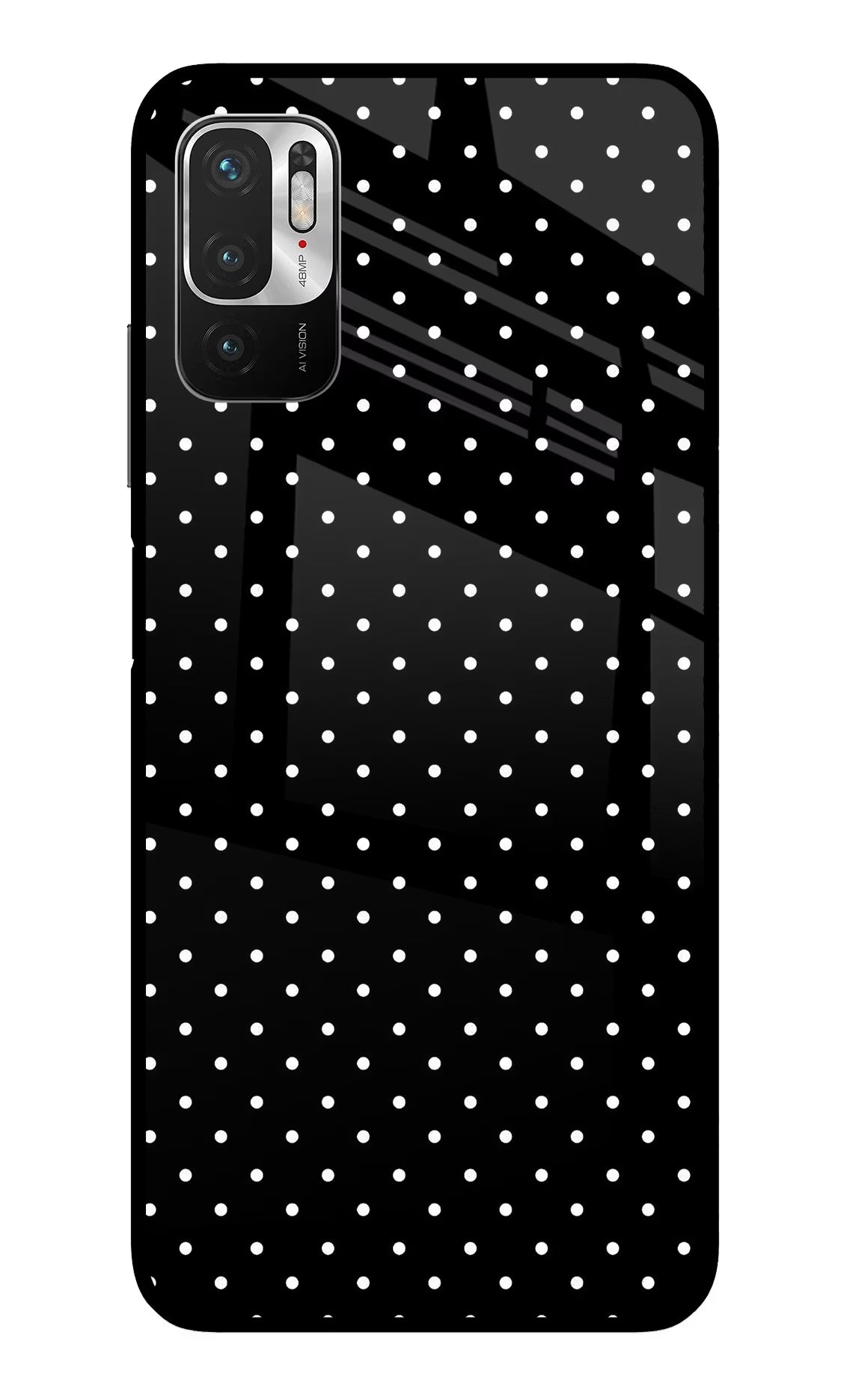 White Dots Redmi Note 10T 5G Glass Case - White Dots Redmi Note 10T 5G Glass Case White Dots Redmi Note 10T 5G Glass Case